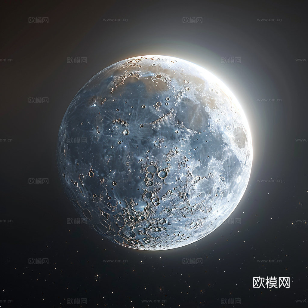 月球灯星球月亮陨石表表面