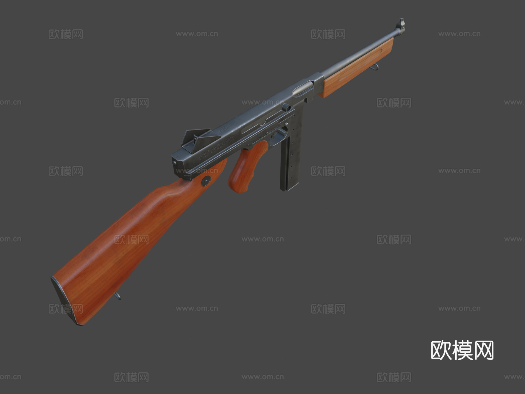 M1A1汤姆森冲锋枪3d模型
