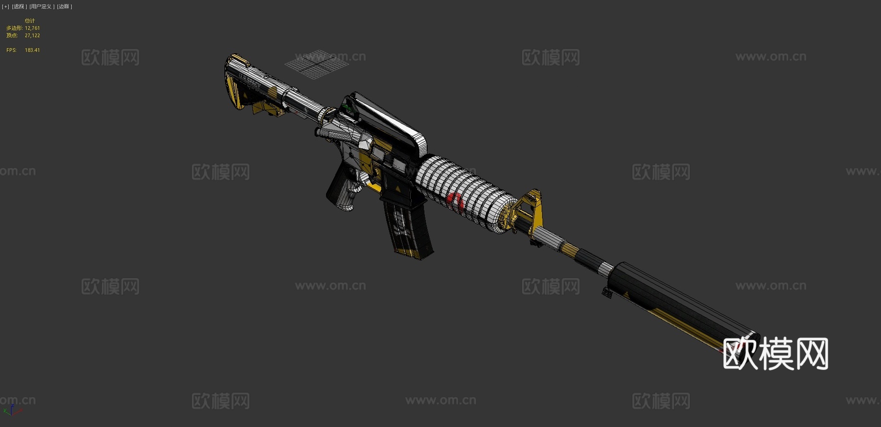 M4A1-S宏3d模型