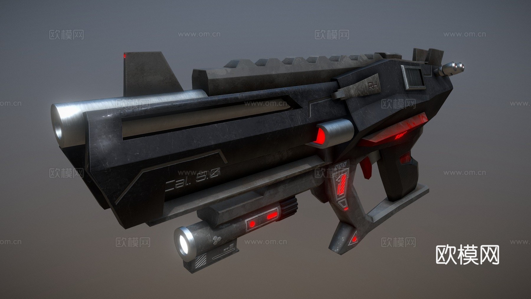 武器-红兜帽枪3d模型