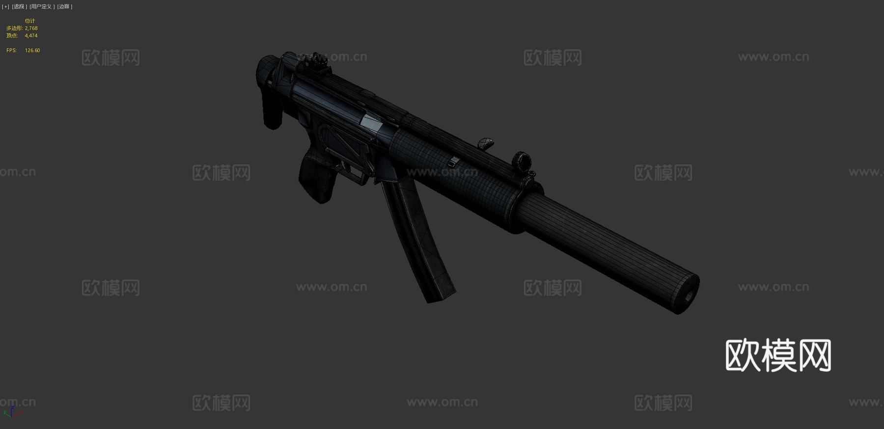 MP5-SD CSGO武器(含UV和贴图)3d模型