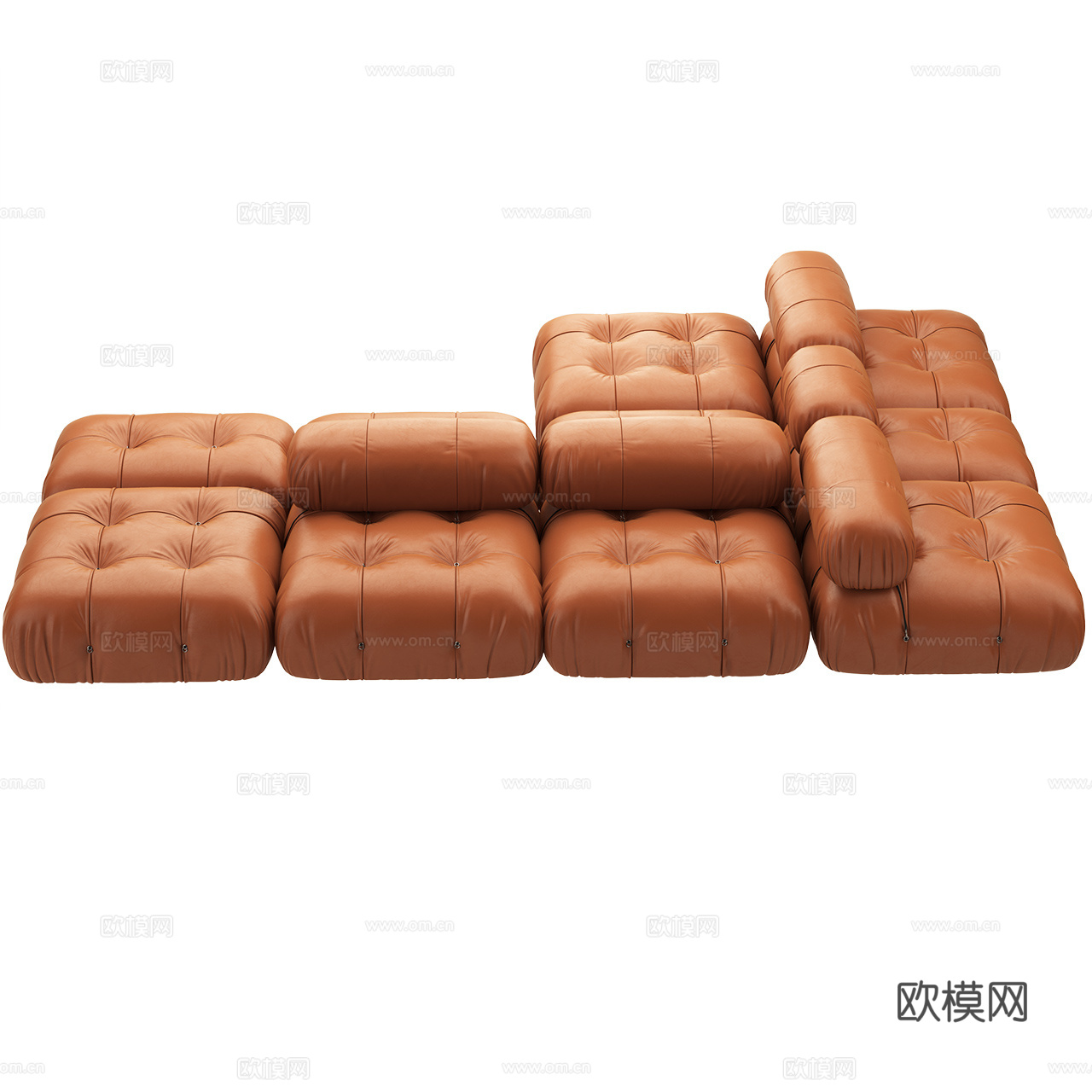 B&amp;B Italia 意式极简沙发 皮革沙发 模块沙发3d模型