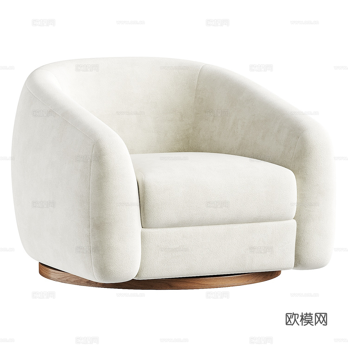 现代意式轻奢布艺休闲沙发3d模型