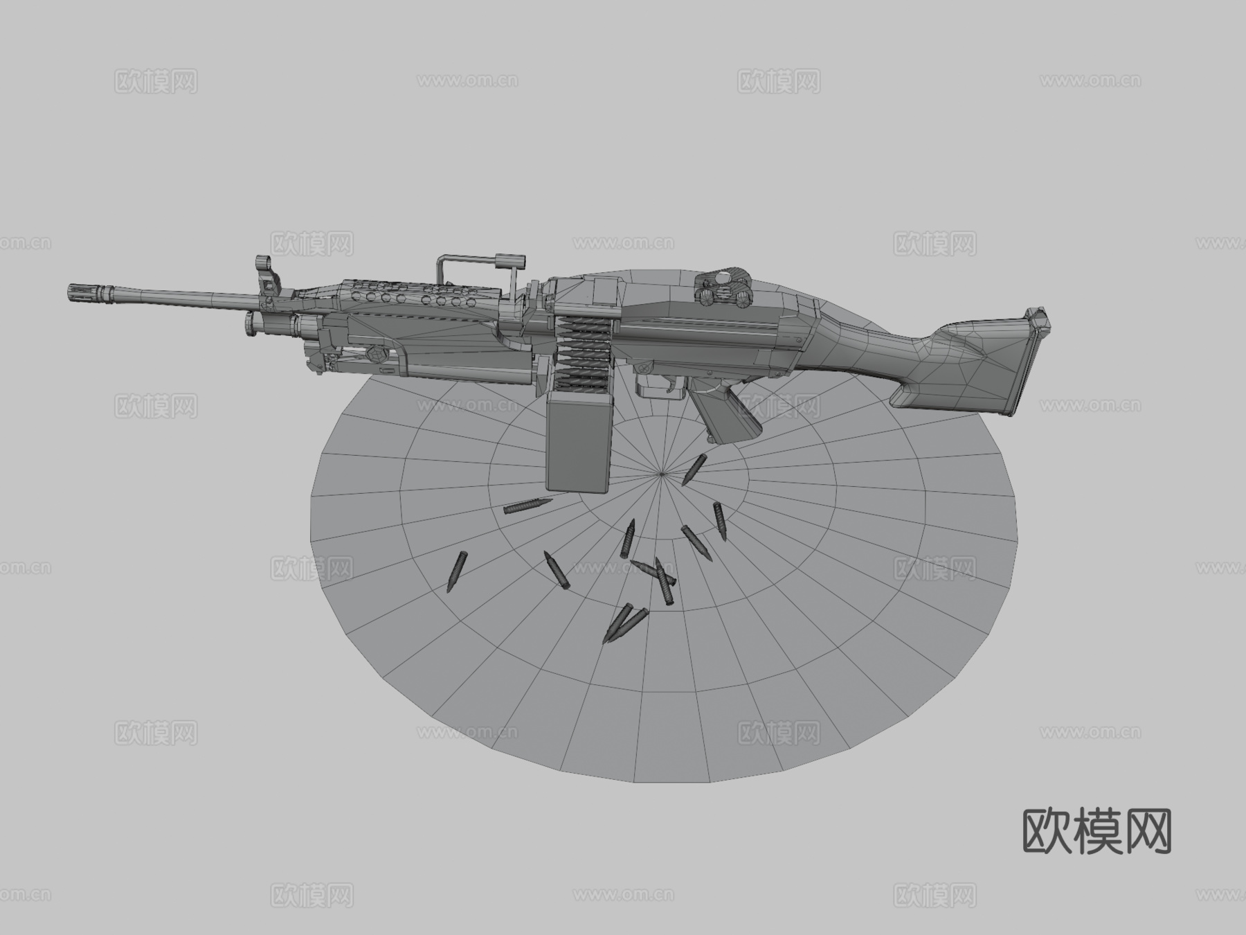 M249-黑沙3d模型