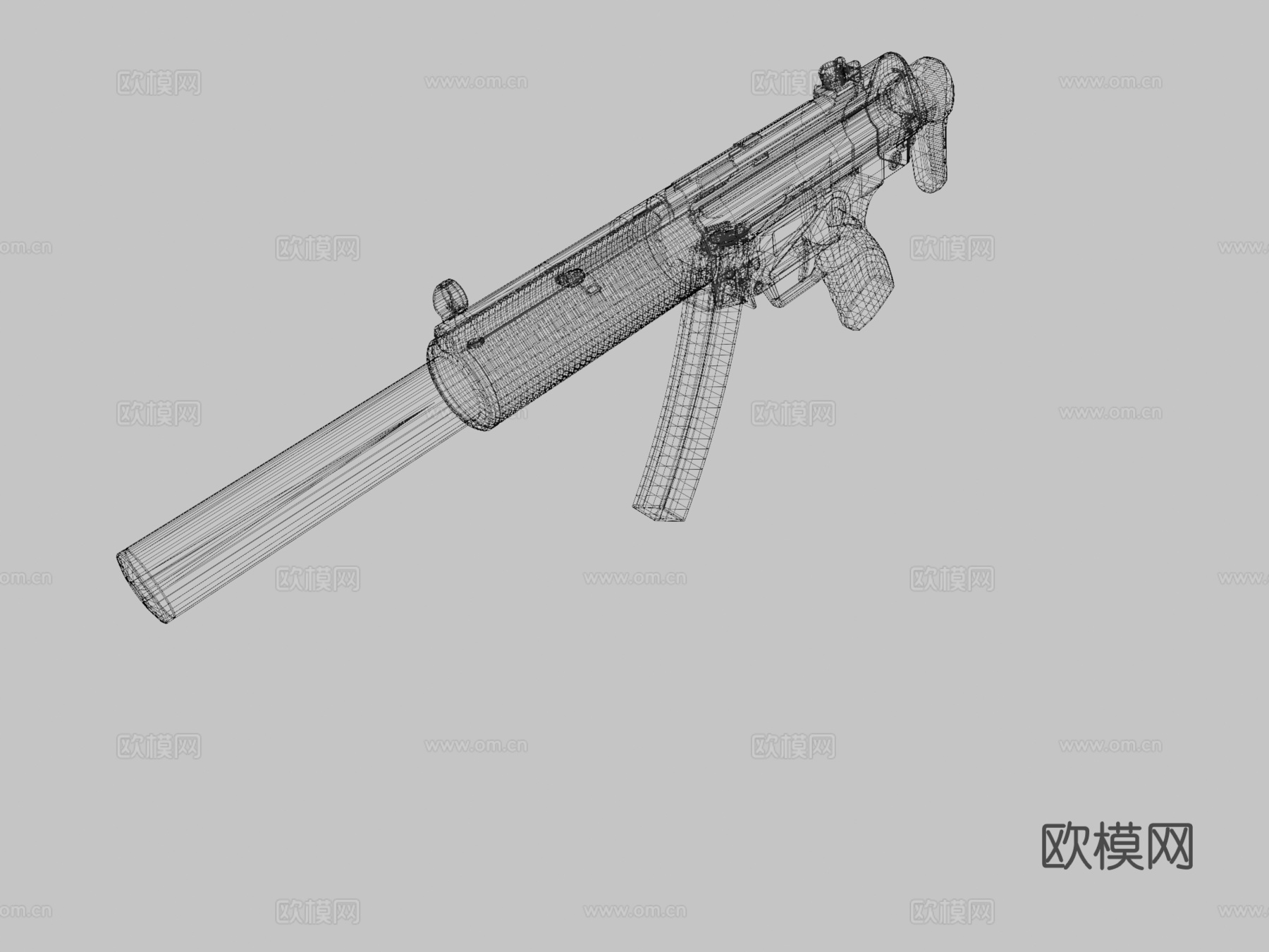 我对新MP5SD的看法3d模型
