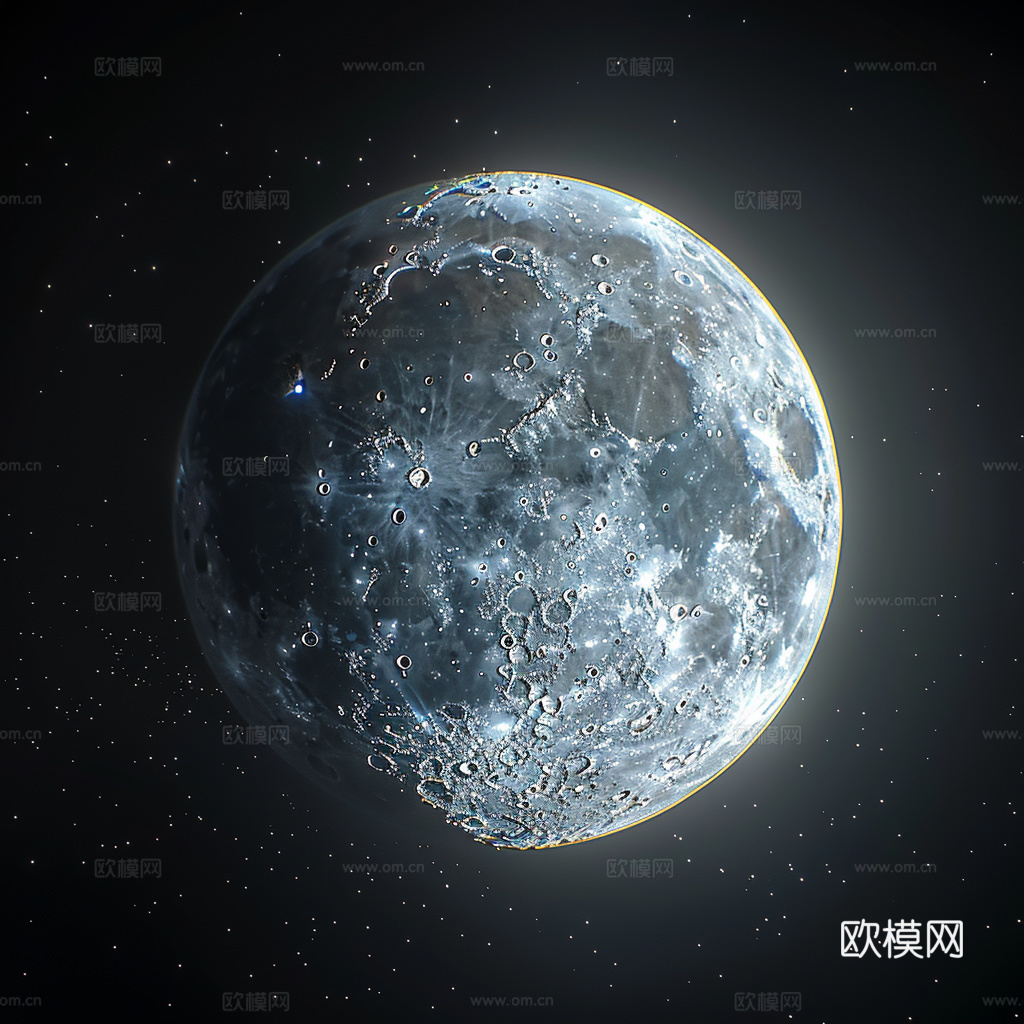 月球灯星球月亮陨石表表面