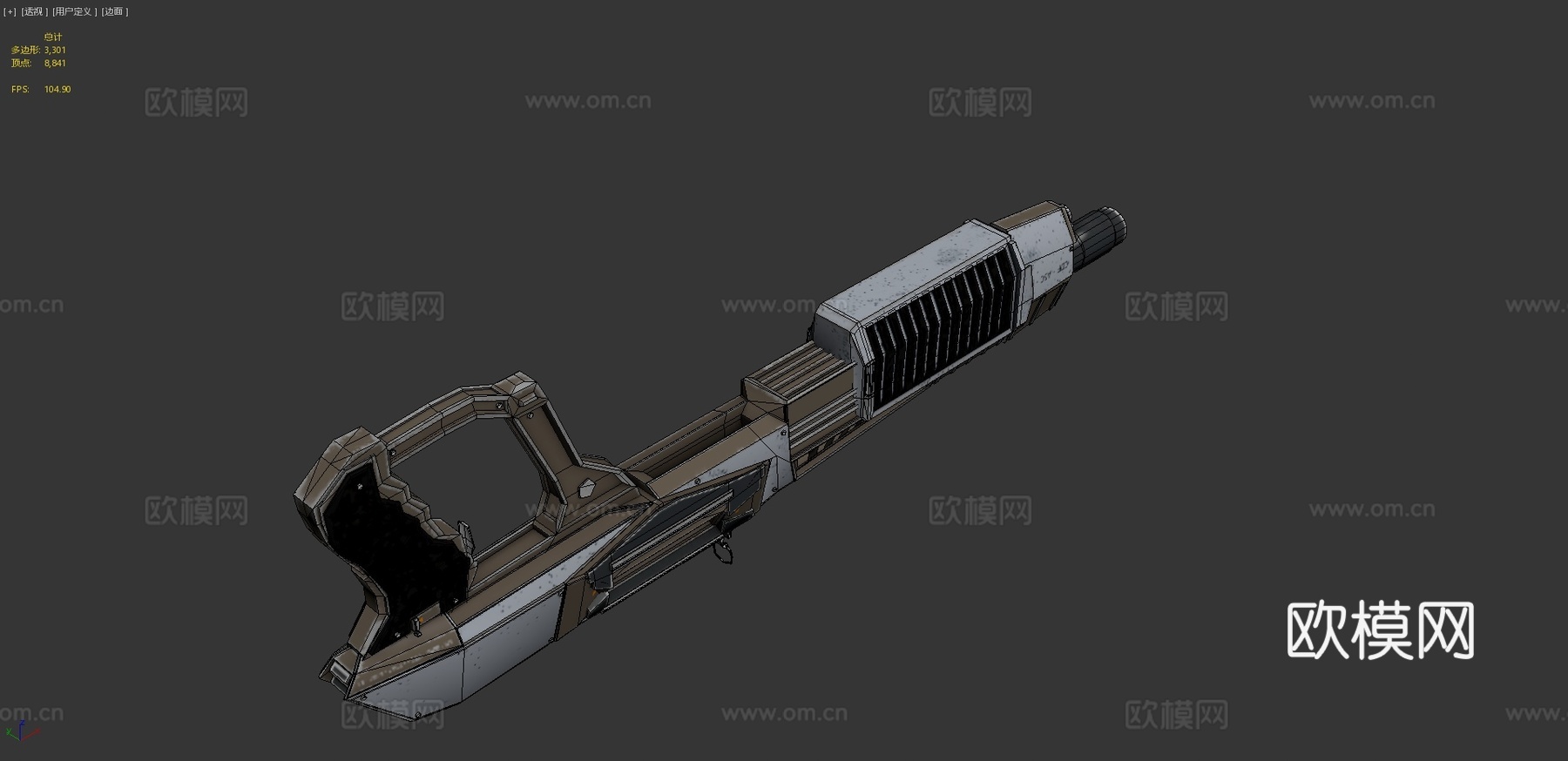 科幻战斗霰弹枪ASMk23d模型