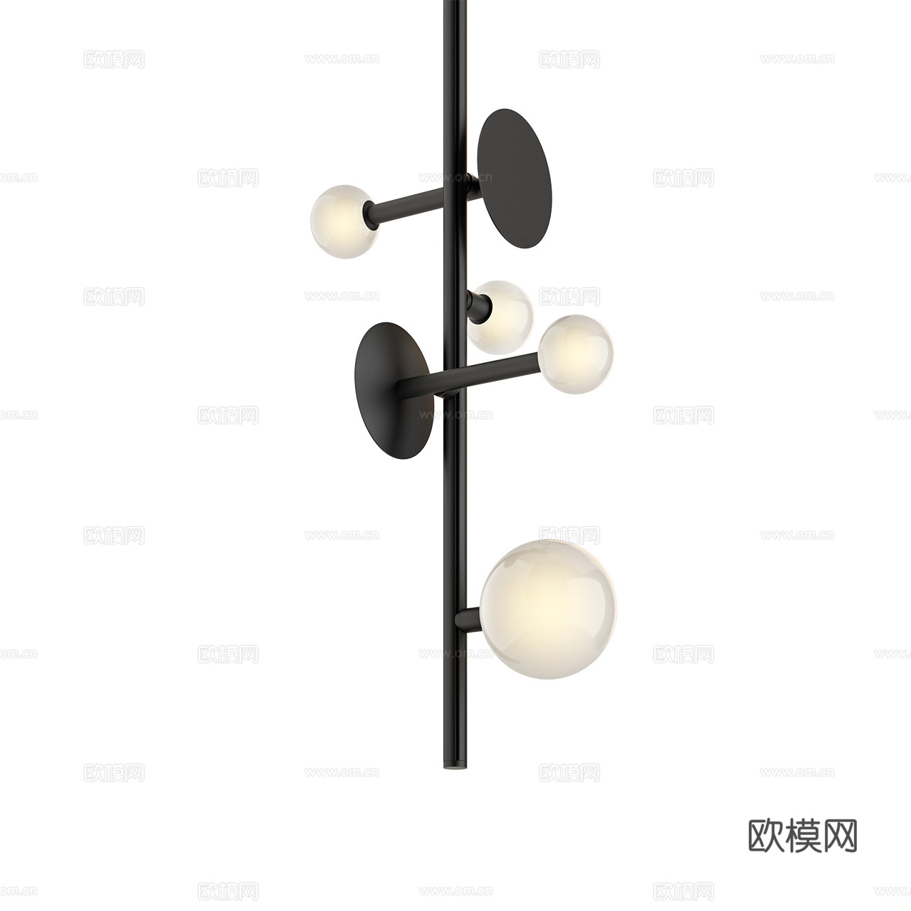 Rakumba 现代吊灯 极简吊灯 多头吊灯 简约吊灯3d模型