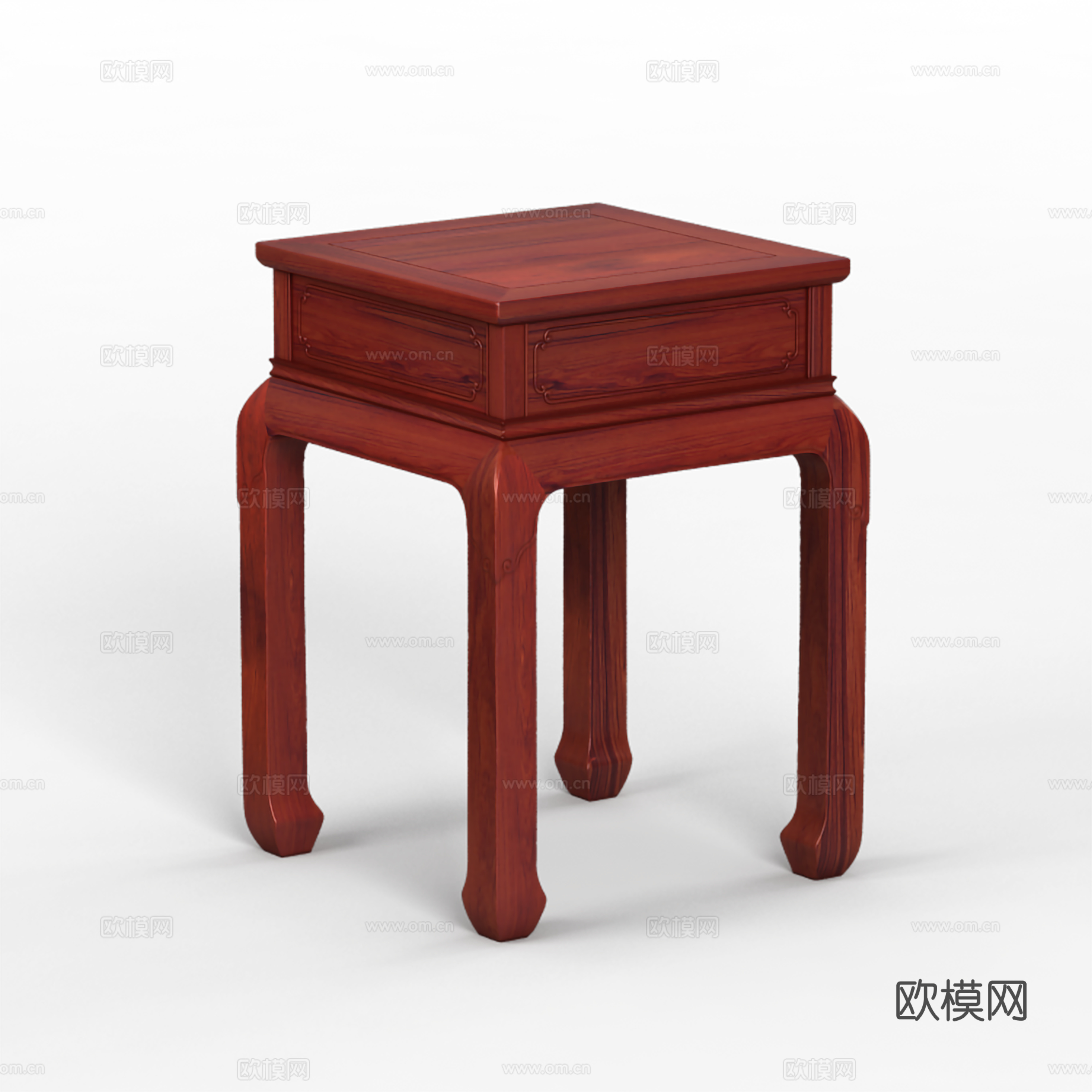 中式花架 花几 边几 实木红木3d模型