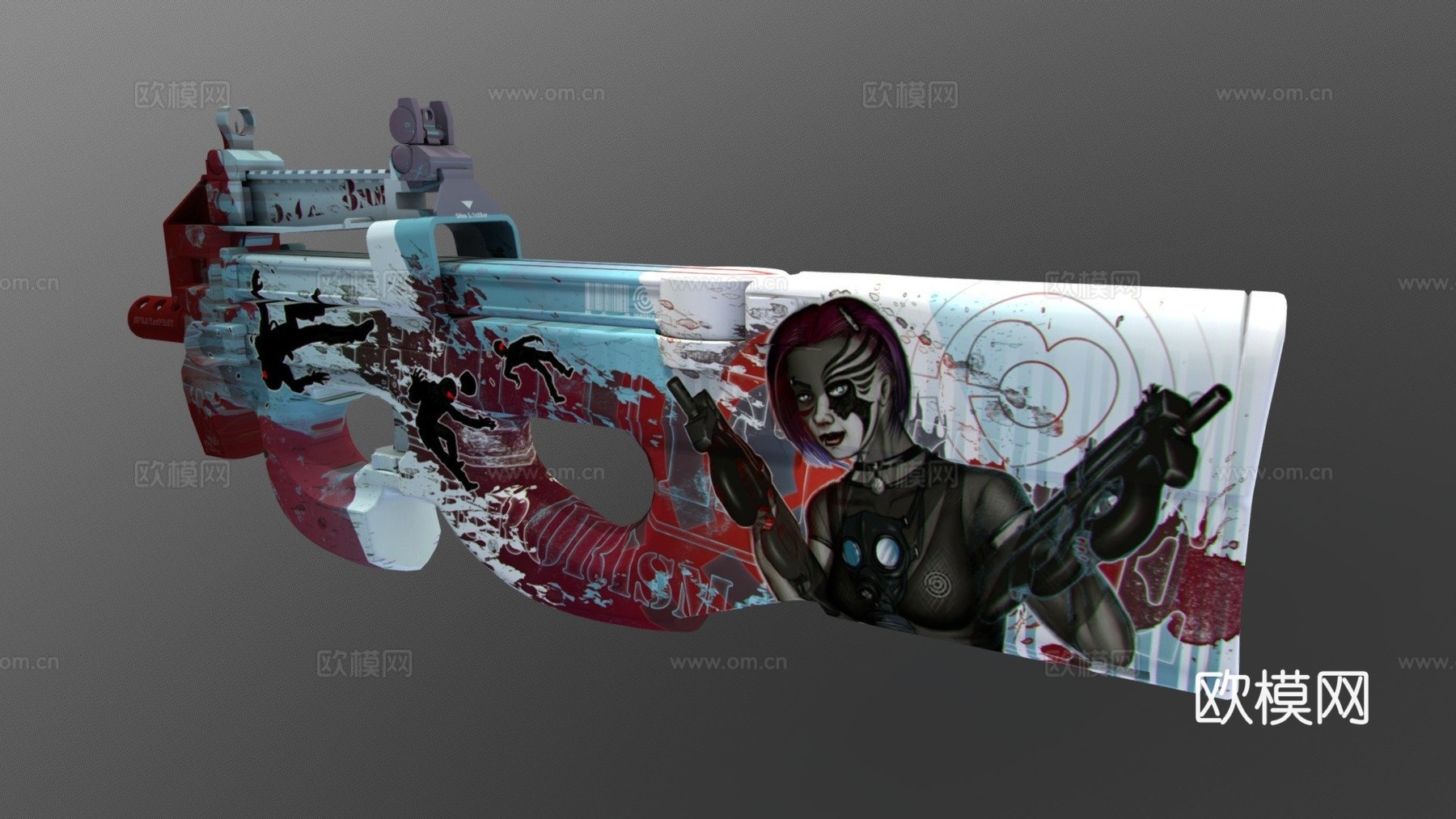 P90-剪影3d模型