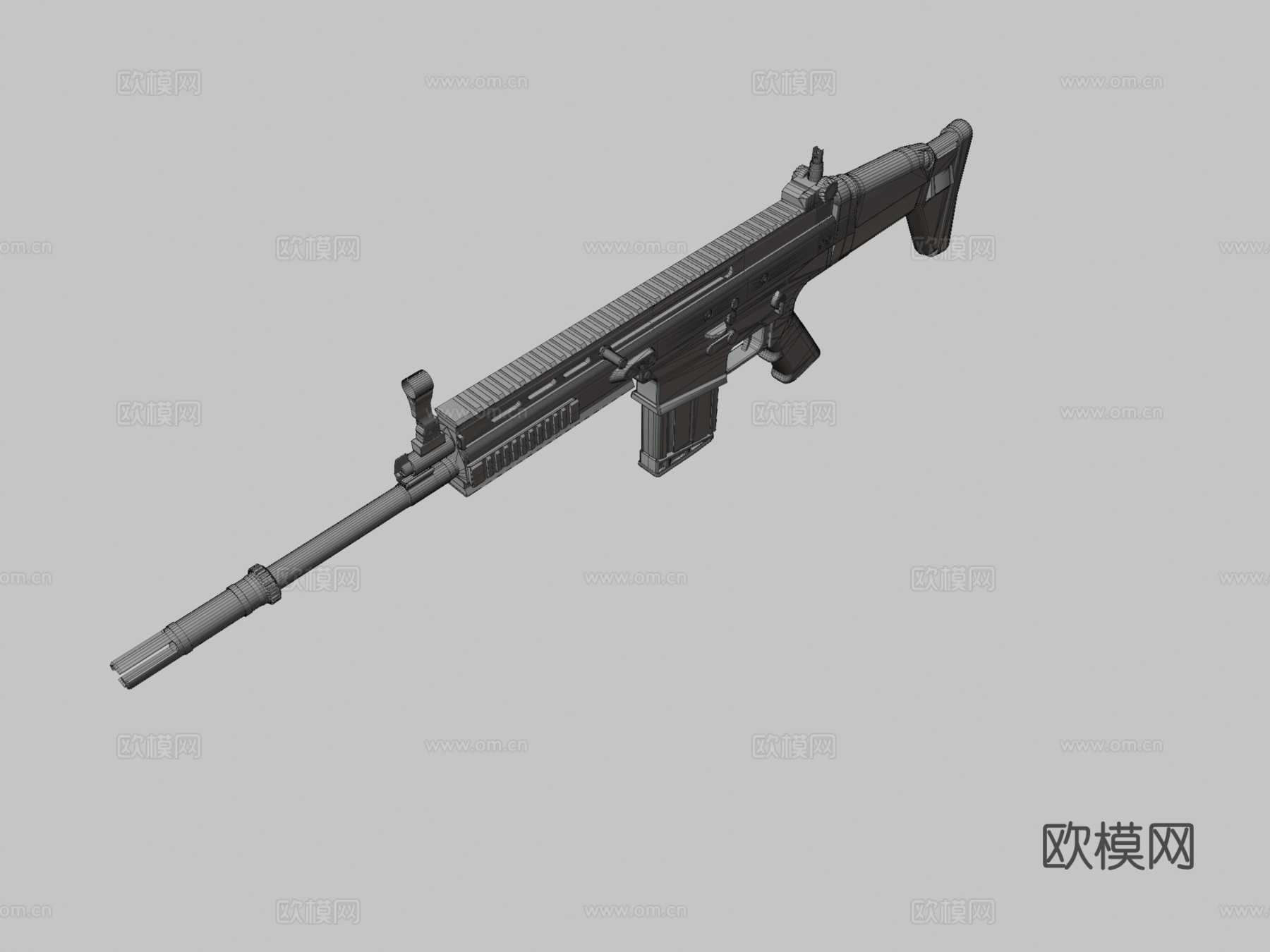 FN SCAR-H步枪3d模型
