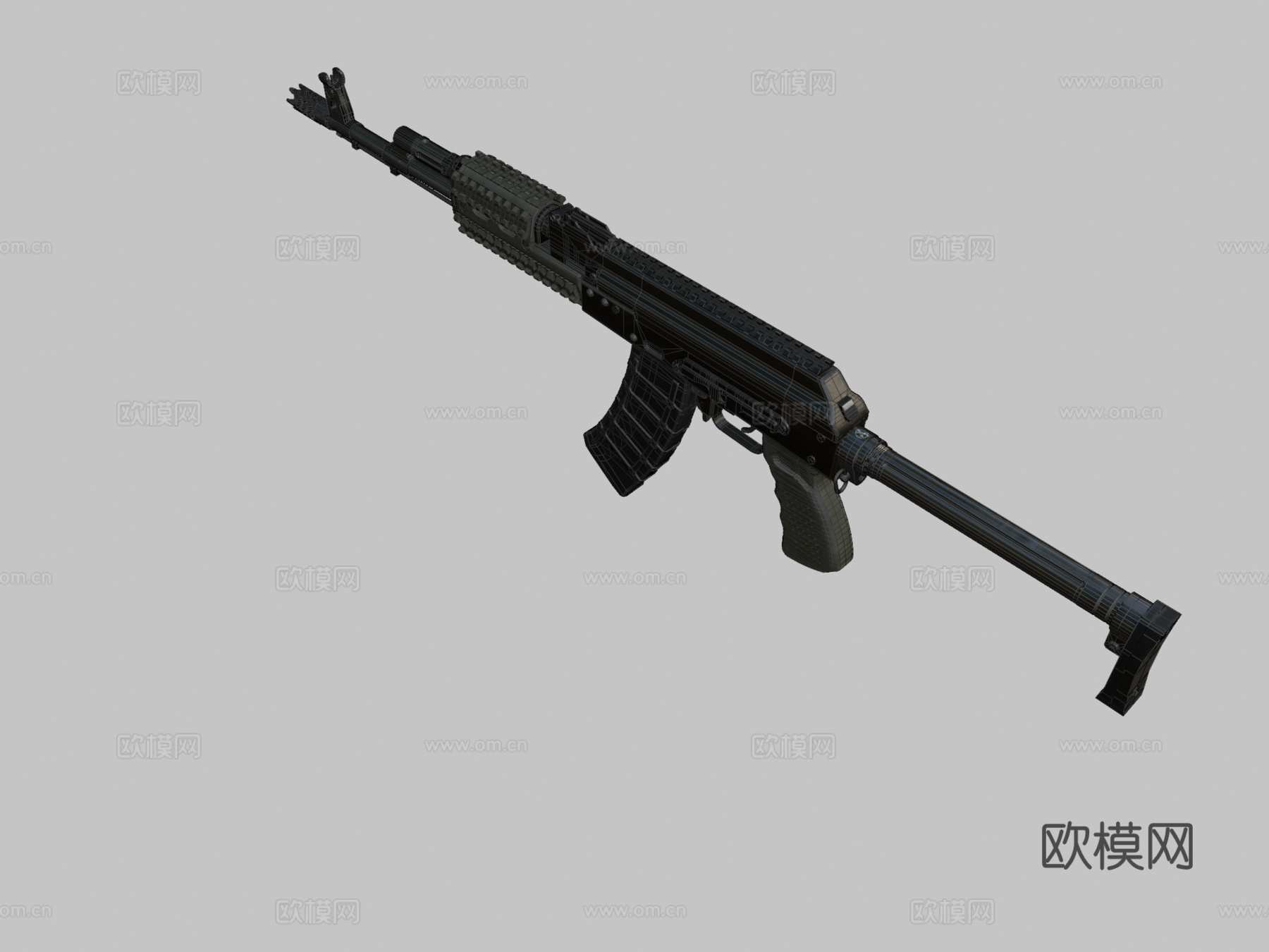 AK74改装版3d模型