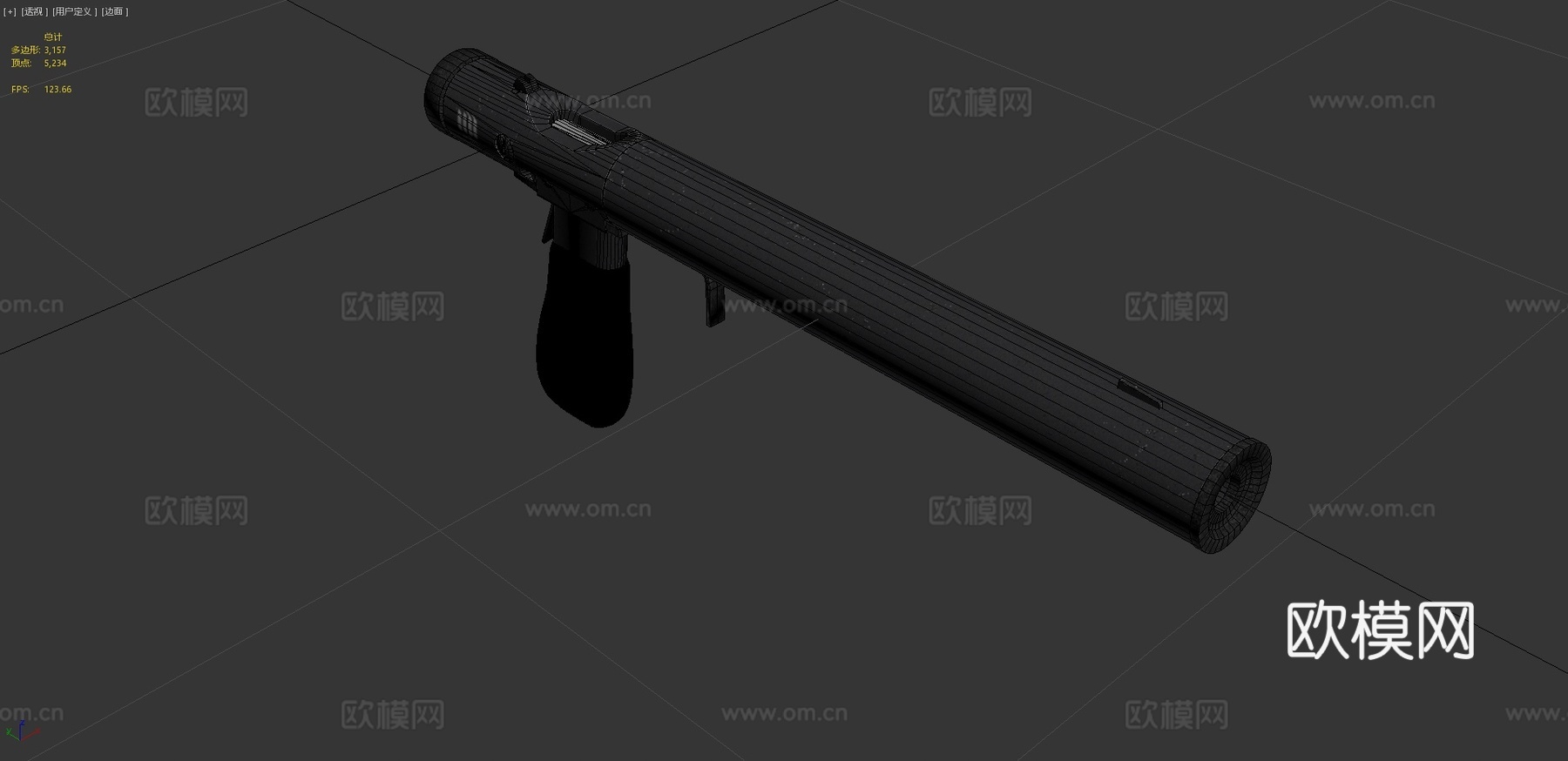 威尔罗德手枪3d模型
