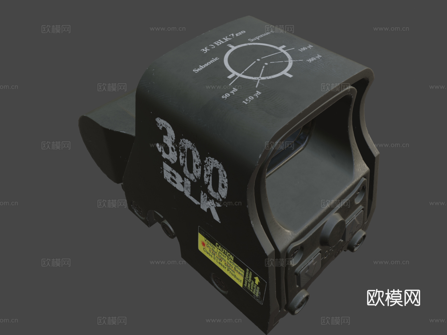 EOTech XPS2-300黑光全息武器瞄准镜3d模型