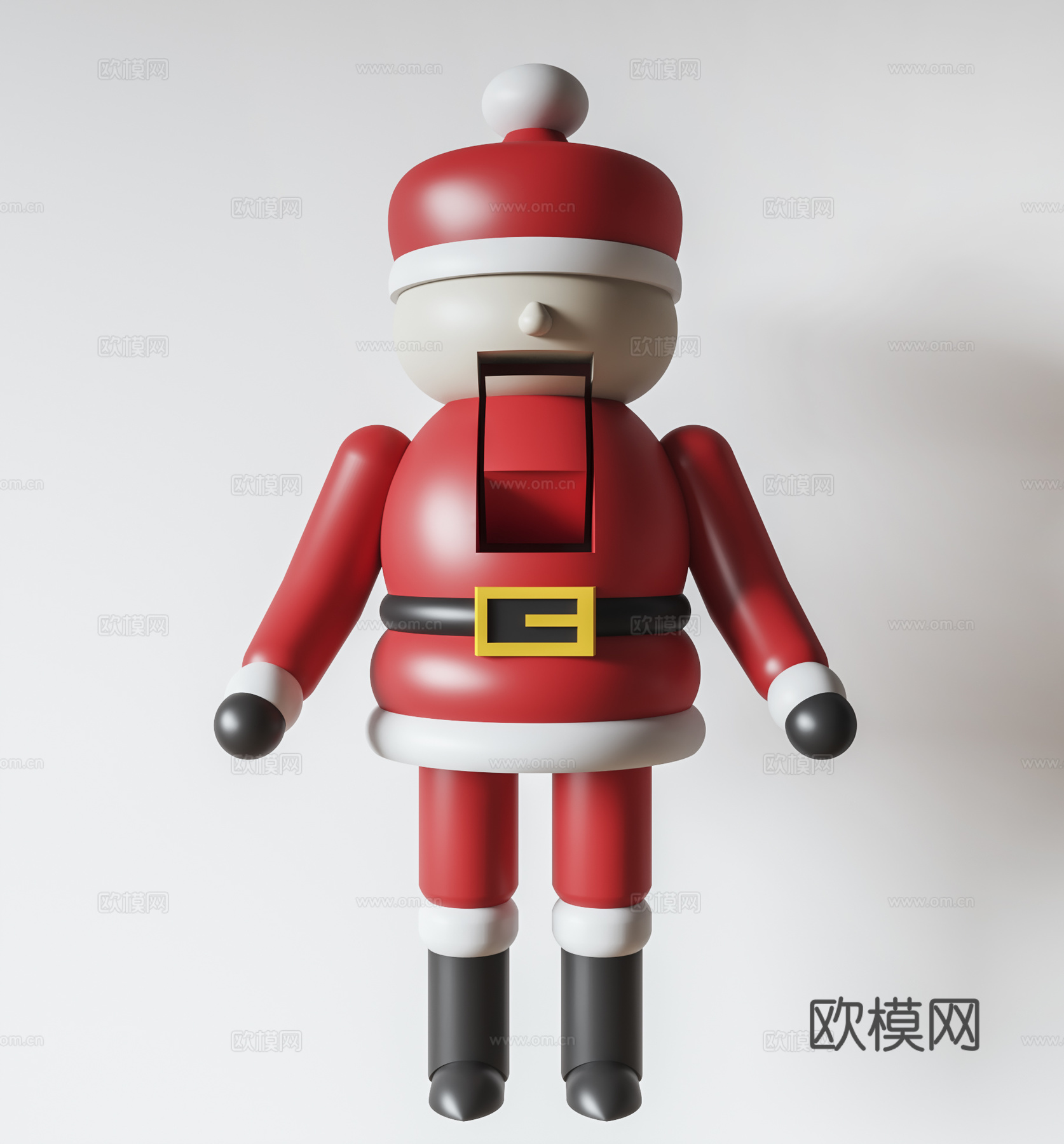 现代圣诞老人人偶3d模型