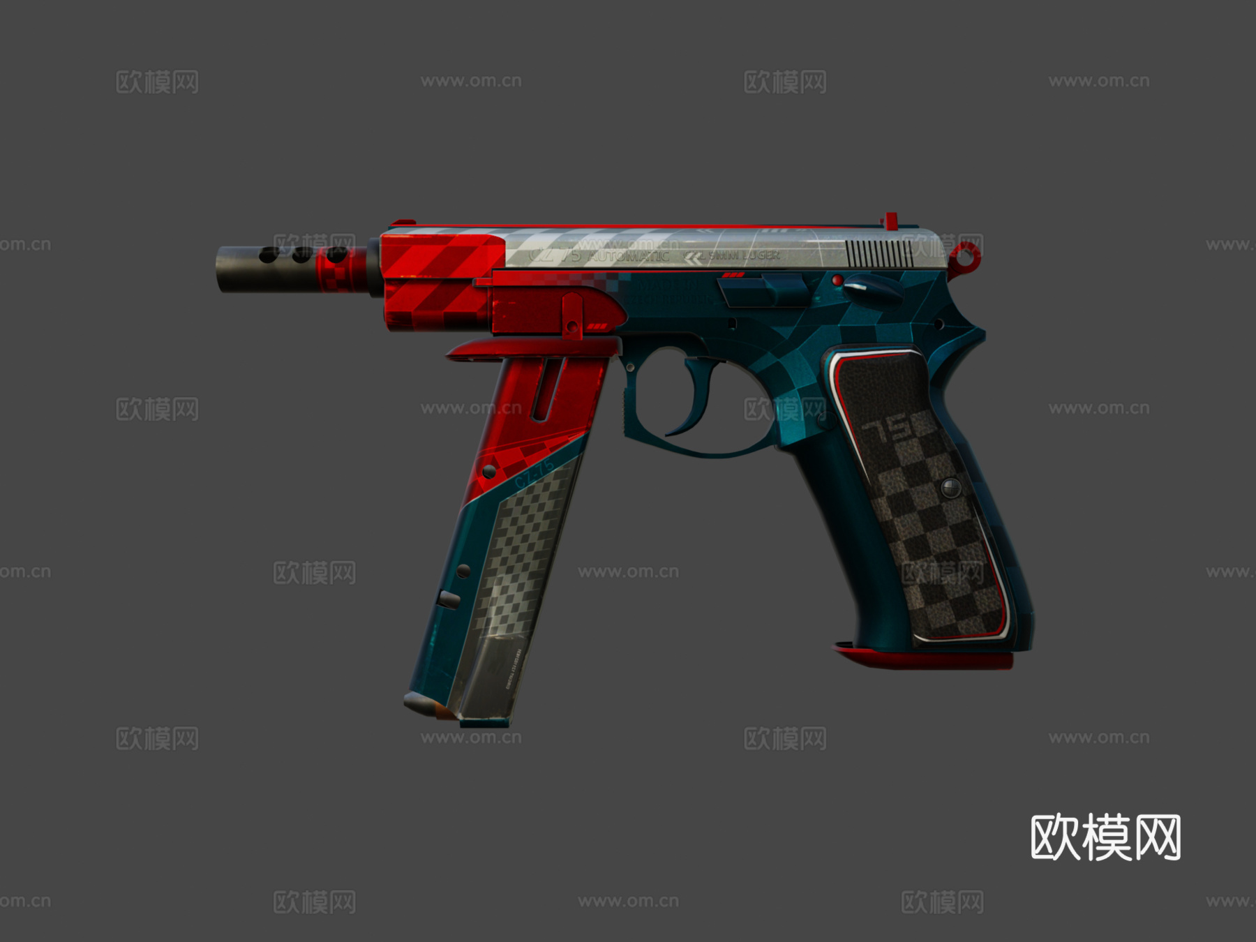 CZ75电路版3d模型