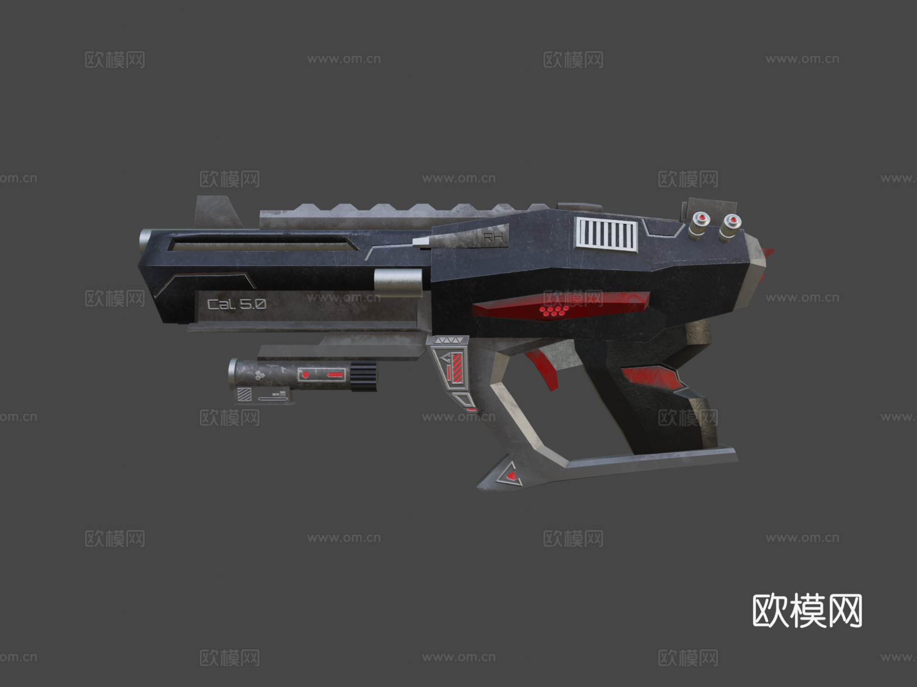 武器-红兜帽枪3d模型