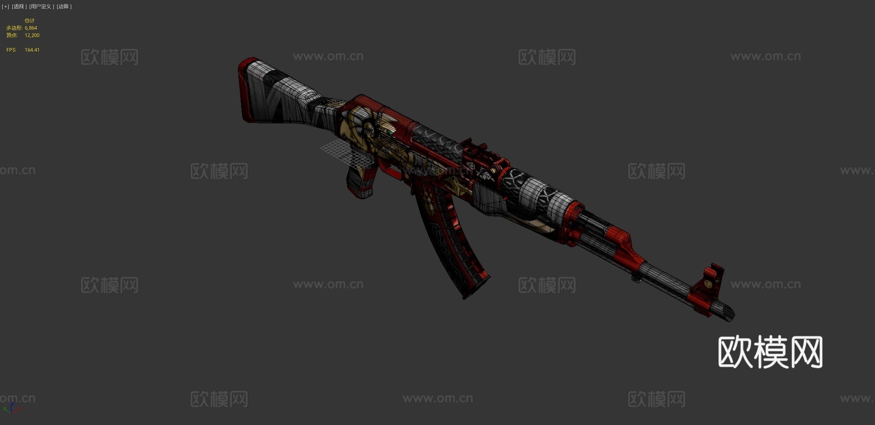 AK-47阿努比斯版3d模型