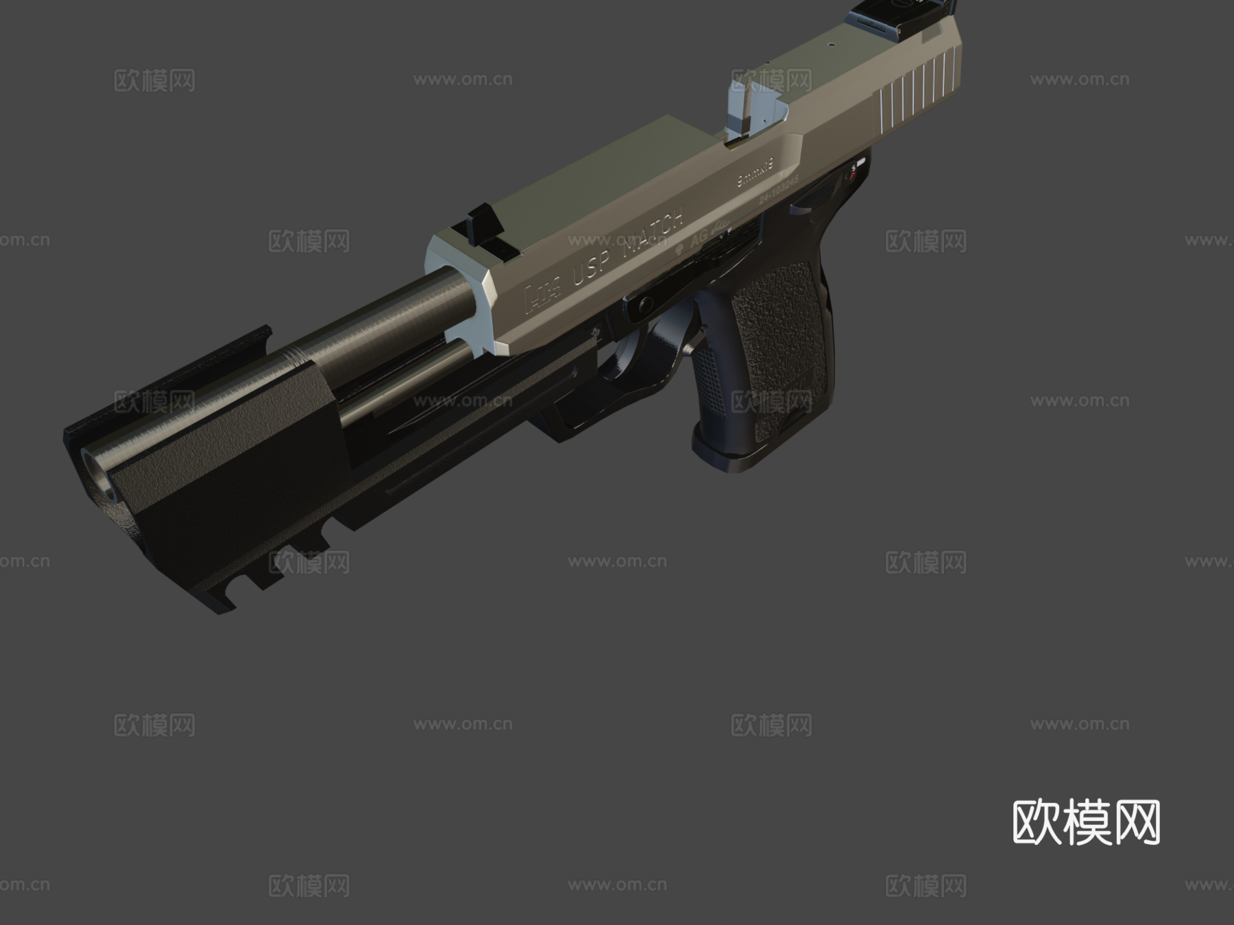 H&amp;K USP竞赛版3d模型