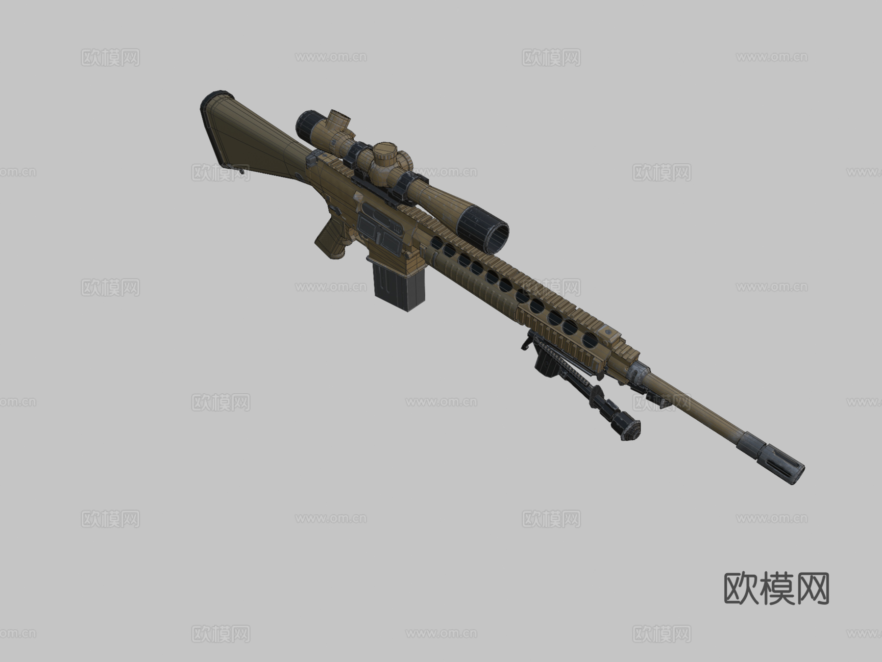 M110狙击枪3d模型