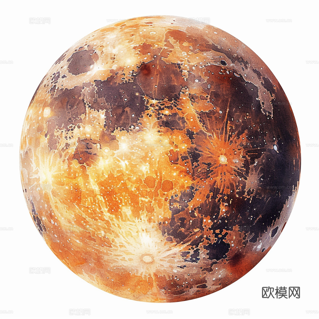 月球灯星球月亮陨石表表面