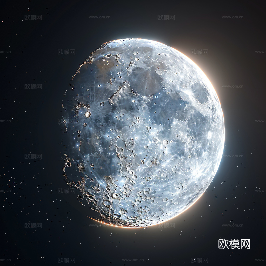 月球灯星球月亮陨石表表面