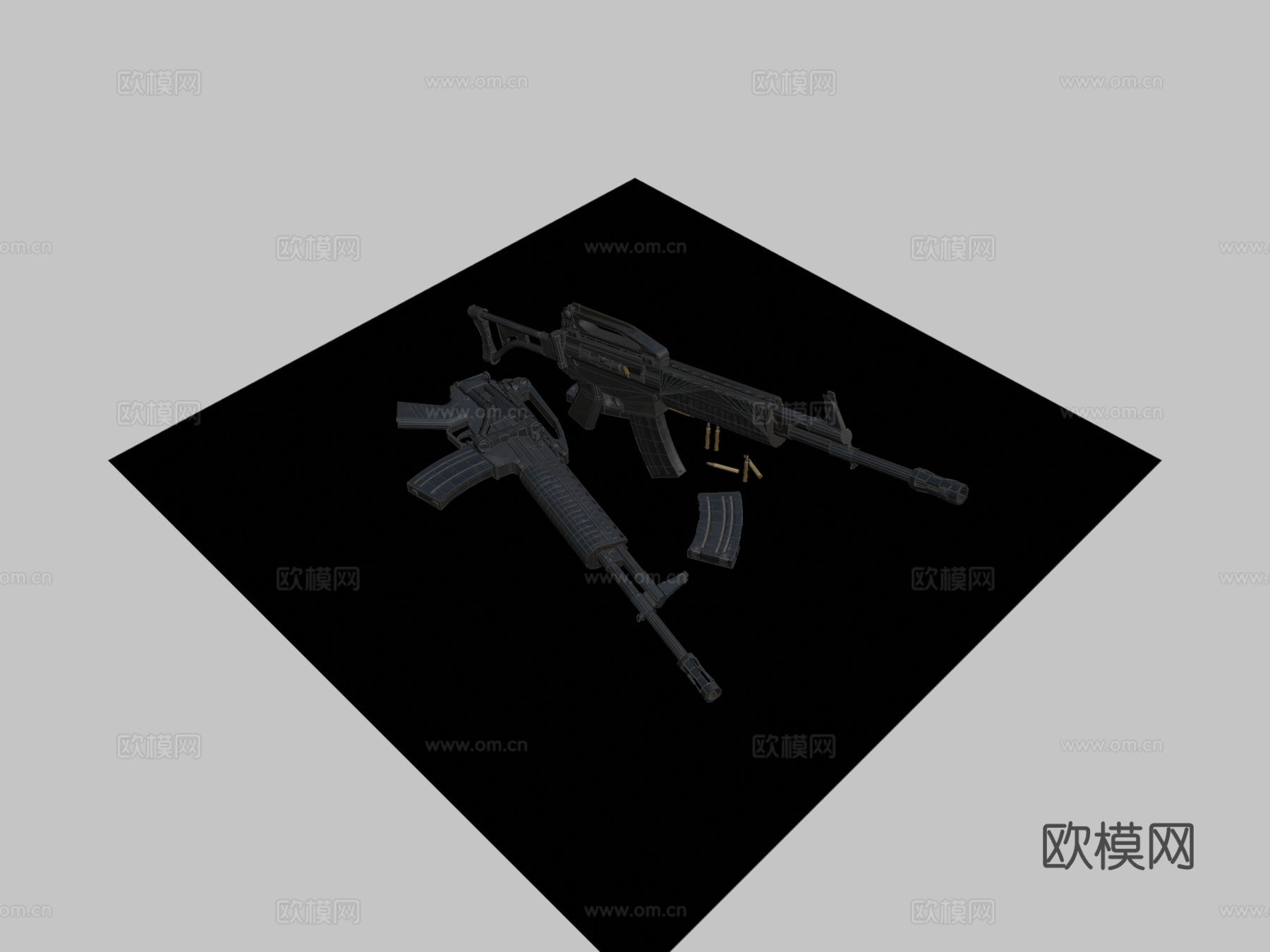 SS2突击步枪(免费游戏模型)3d模型