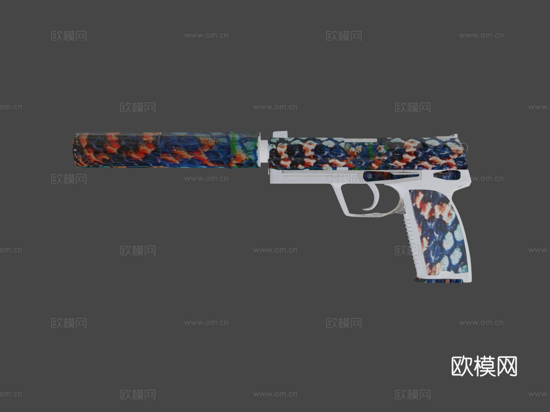 USP-S蛇鳞版3d模型