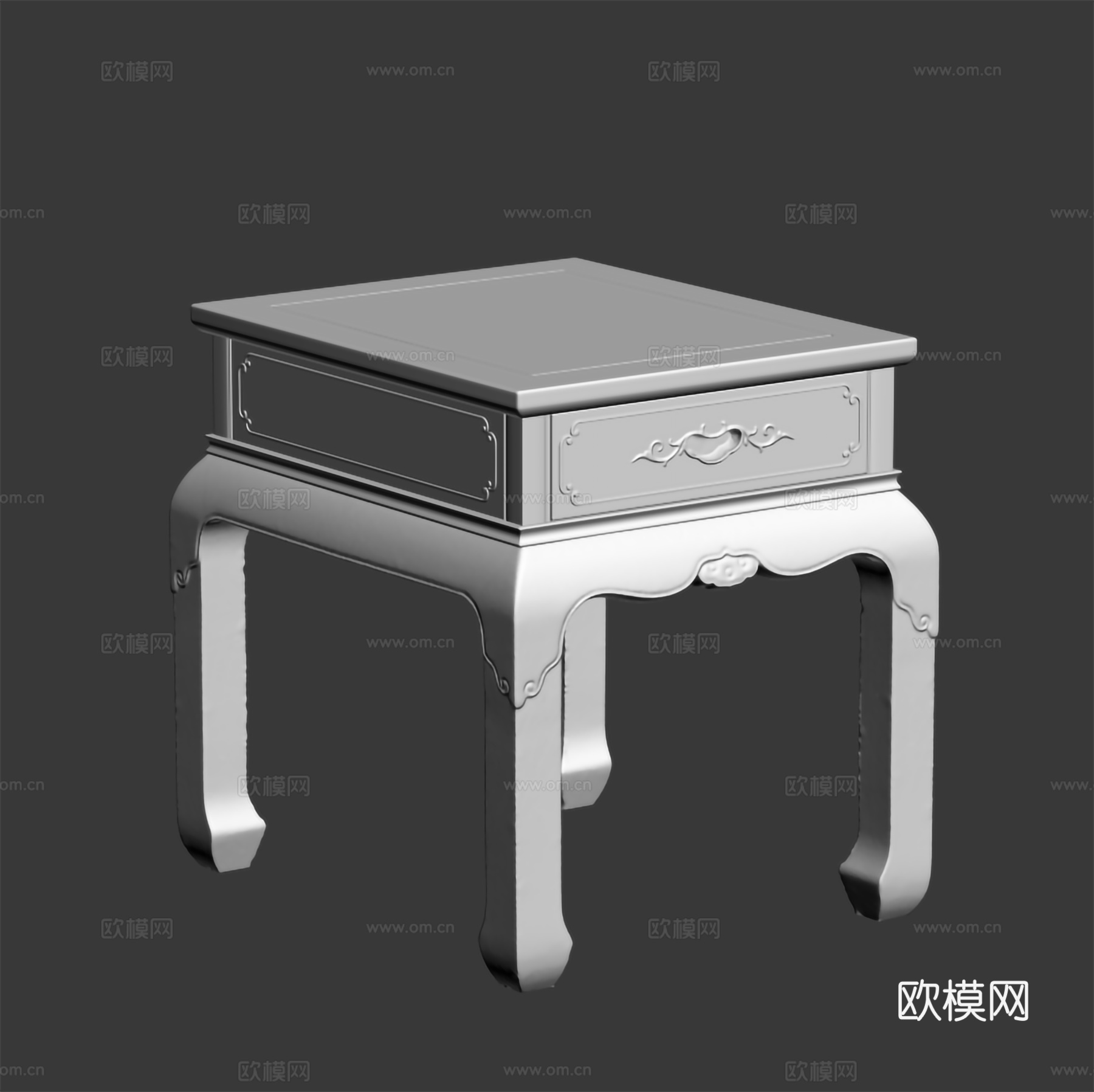 中式茶几 实木红木3d模型