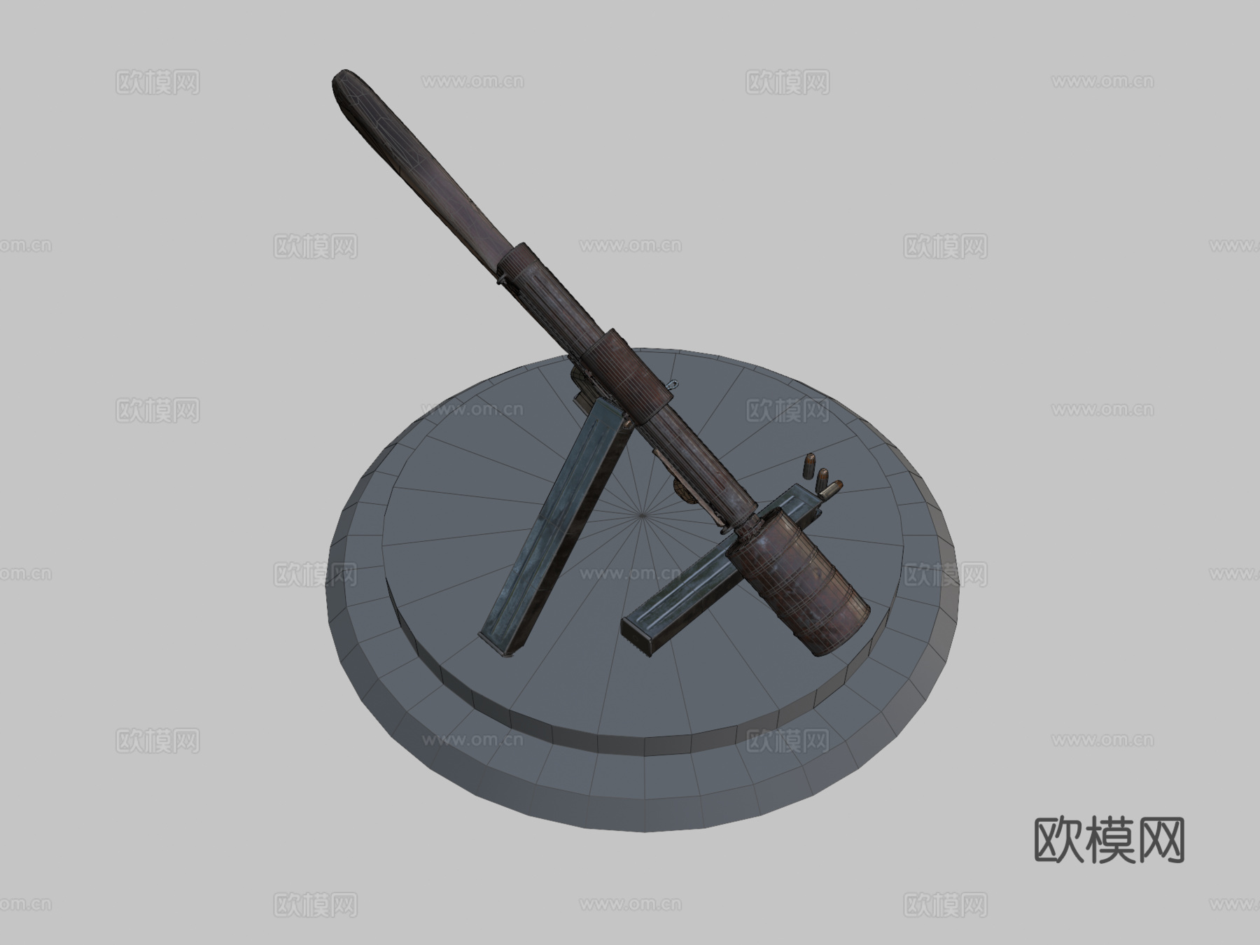 后启示录冲锋手枪3d模型
