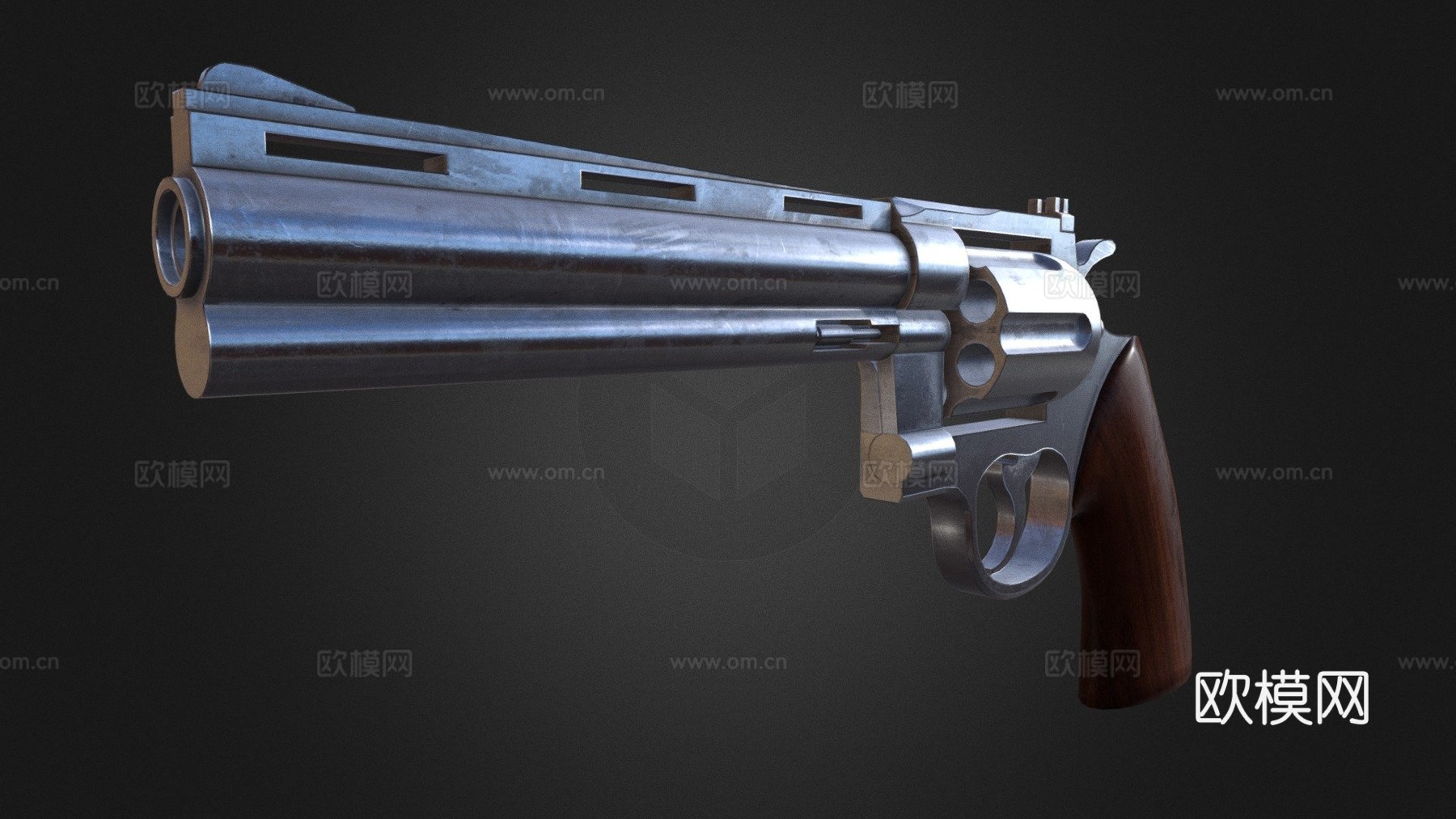 柯尔特蟒蛇左轮手枪3d模型