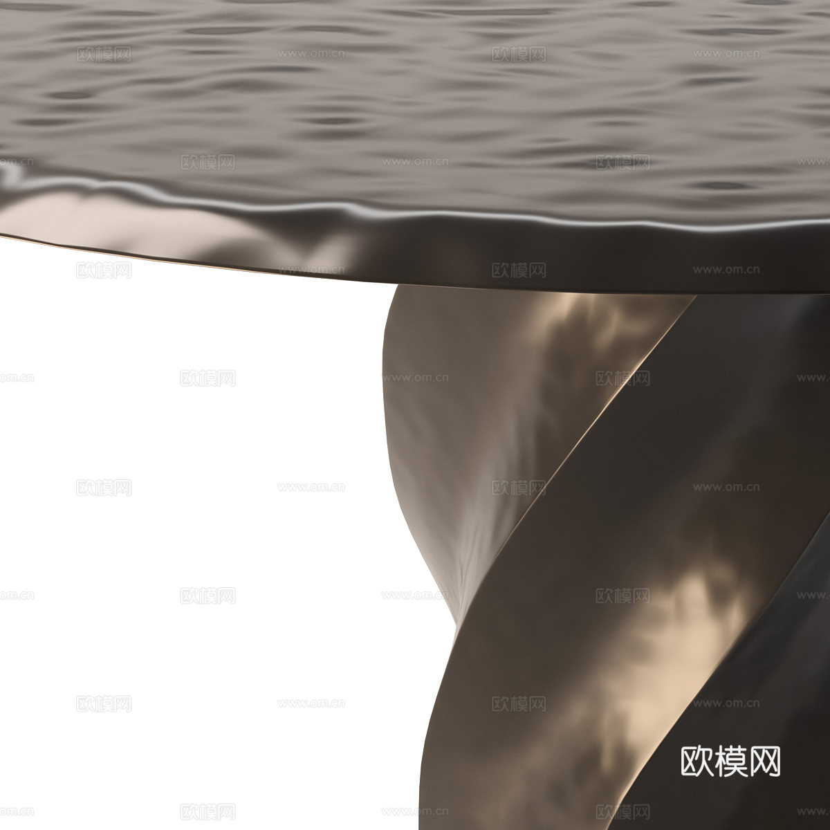现代意式轻奢圆餐桌3d模型