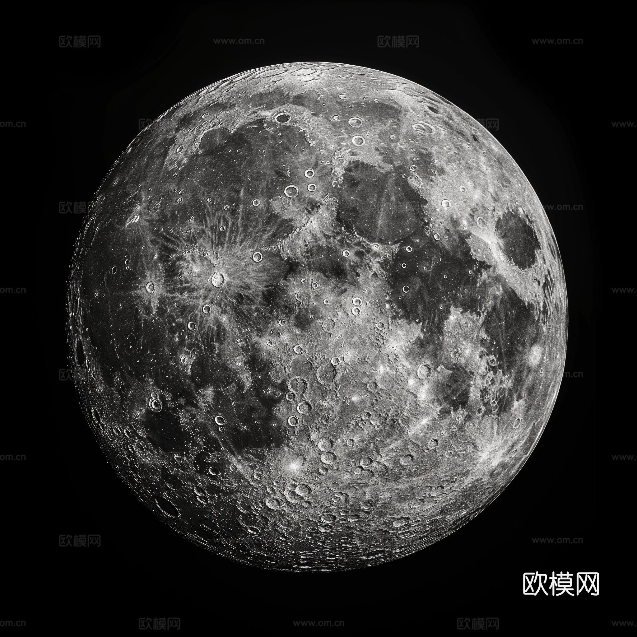 月球灯星球月亮陨石表表面