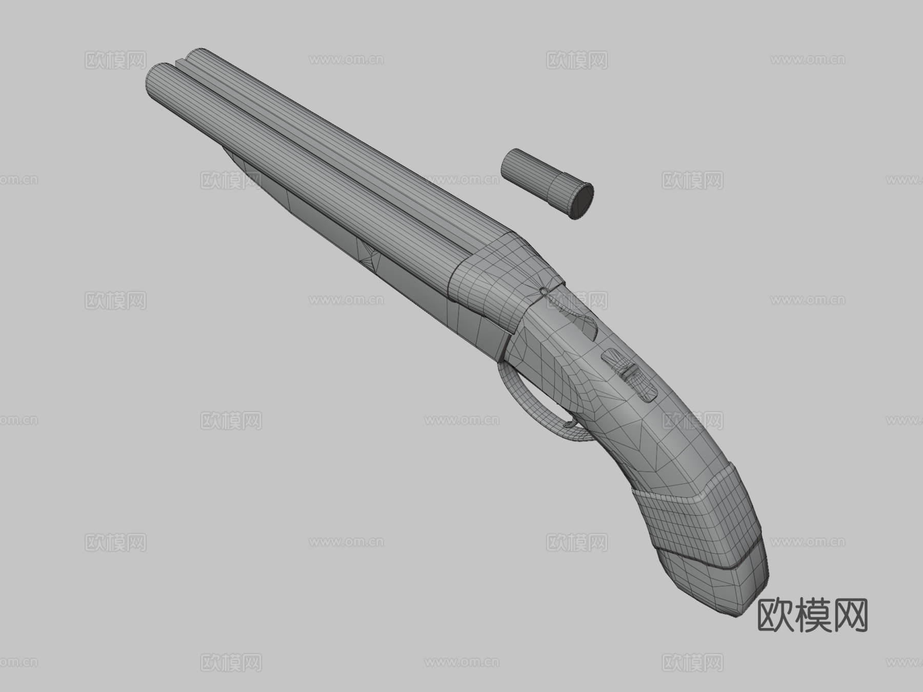 短管霰弹枪3d模型
