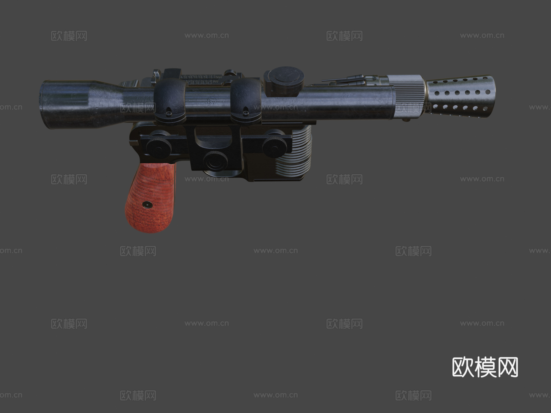 汉·索罗的DL-44重型爆破枪3d模型