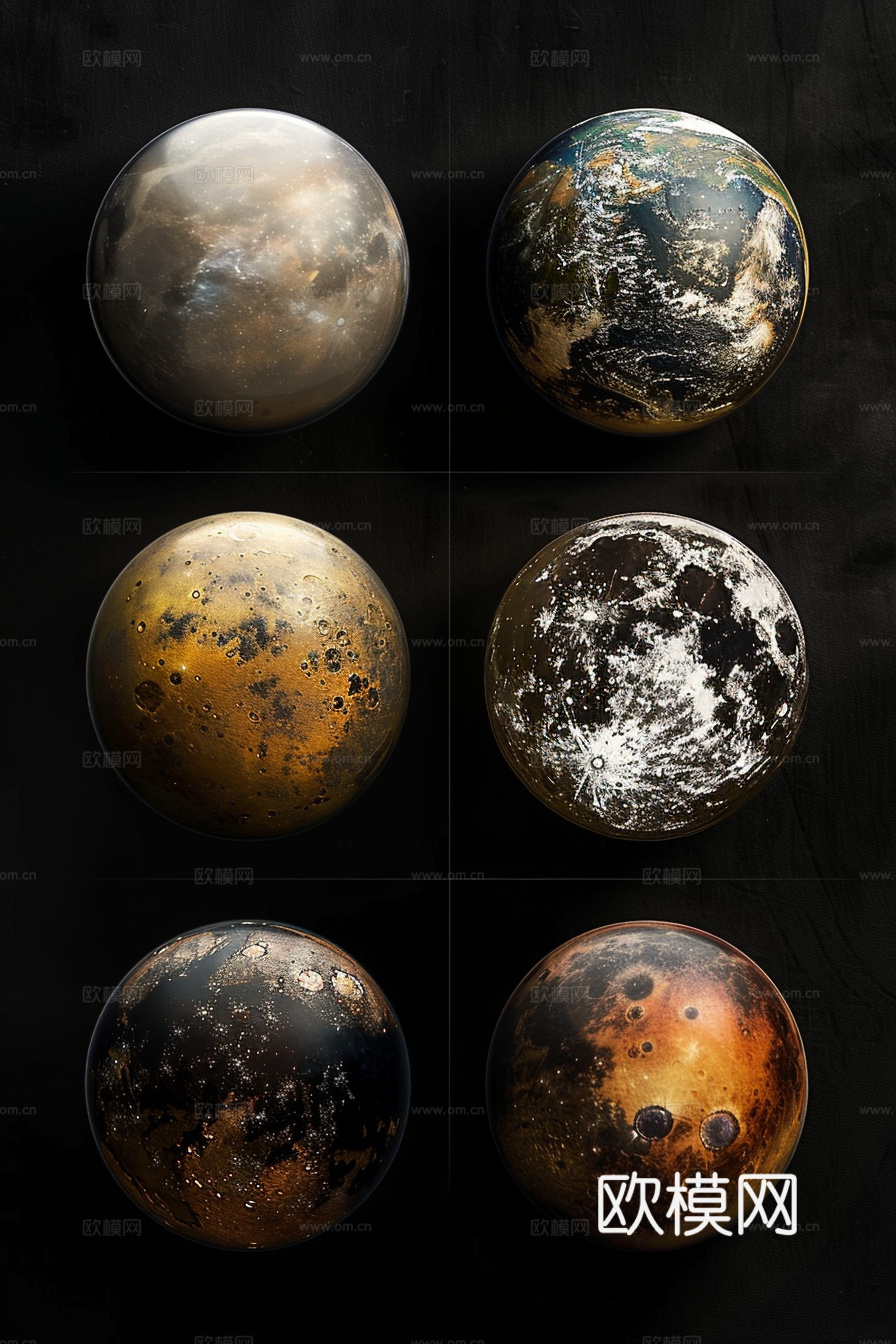 月球灯星球月亮陨石表表面