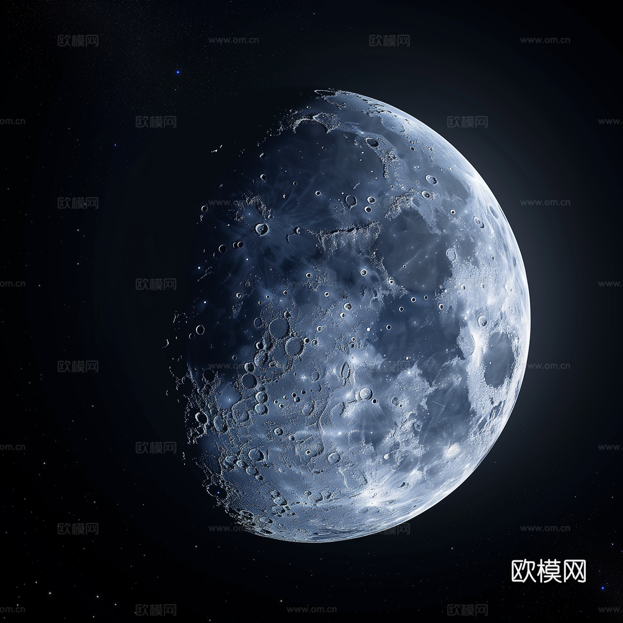 月球灯星球月亮陨石表表面