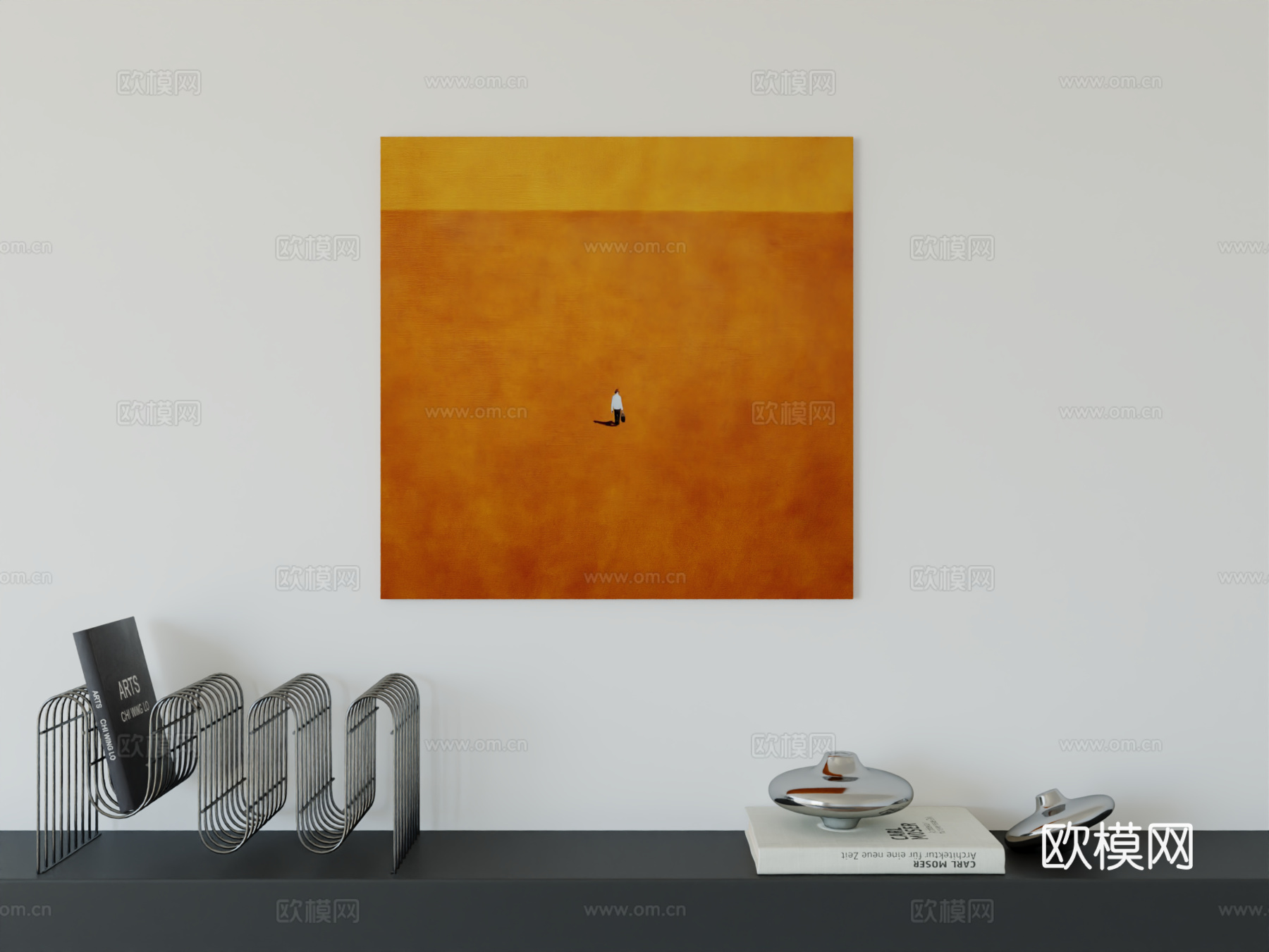 现代简约挂画包豪斯艺术挂画3d模型