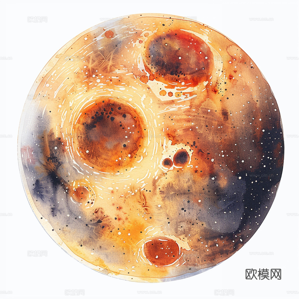 月球灯星球月亮陨石表表面