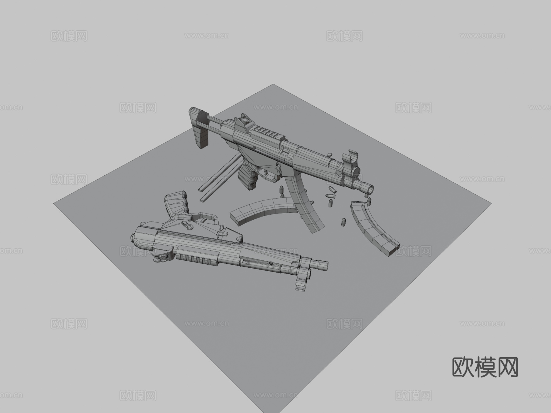 MP5冲锋枪3d模型