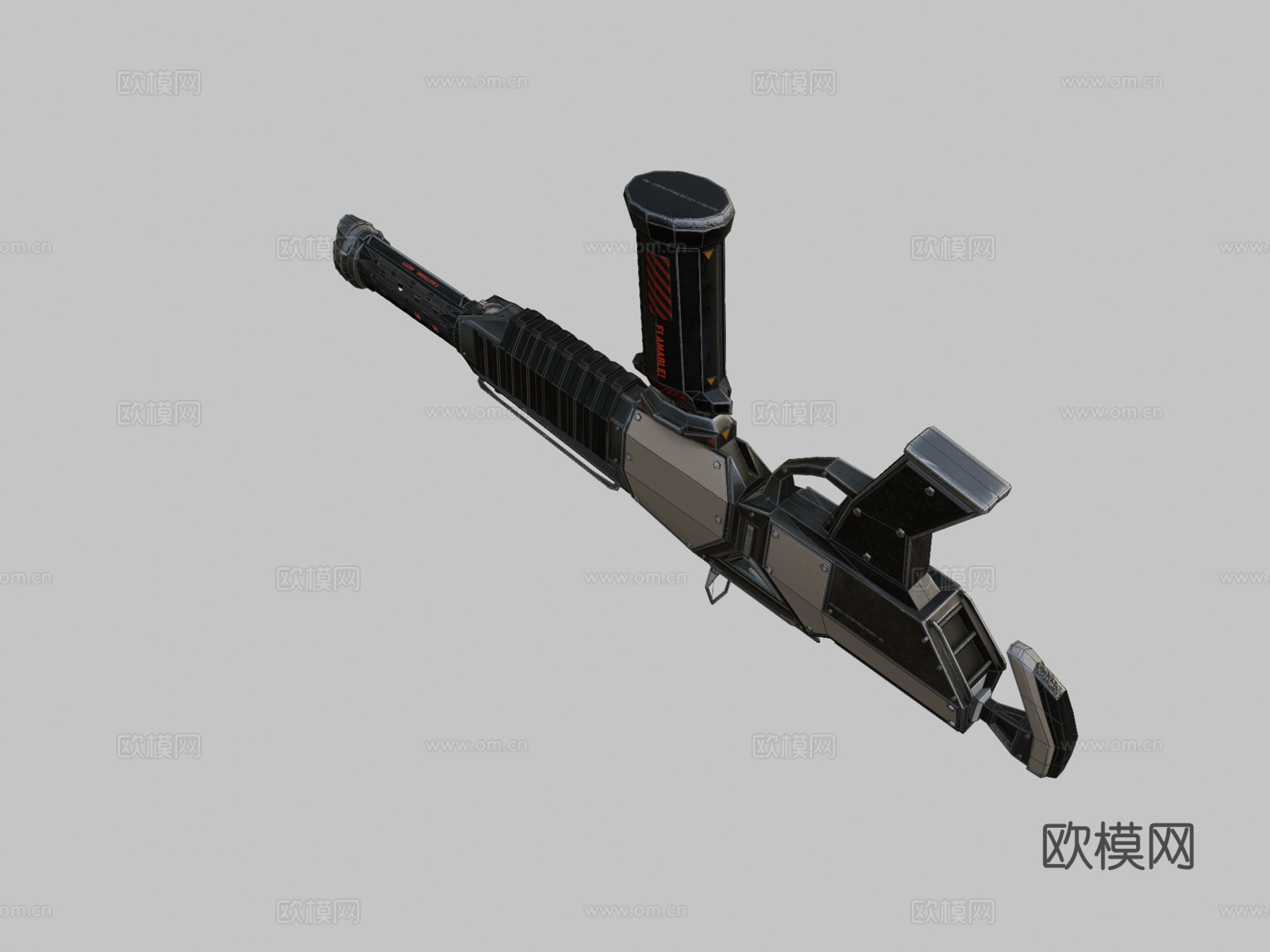 科幻战斗火焰喷射器-MK2-PFU3d模型