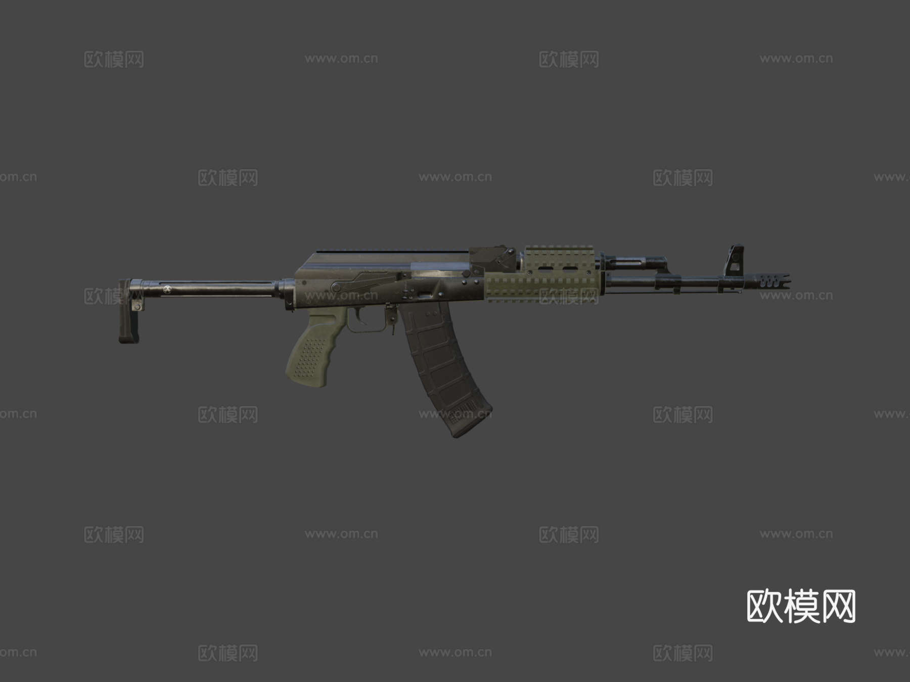 AK74改装版3d模型