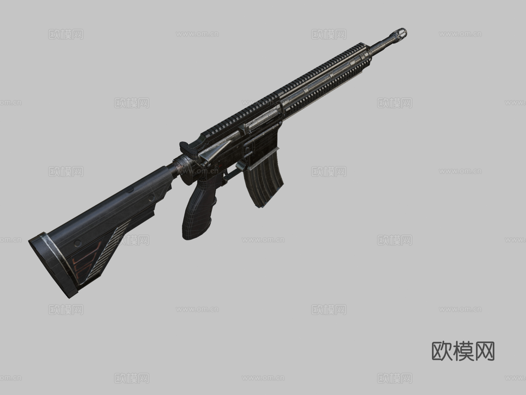 HK416步枪3d模型