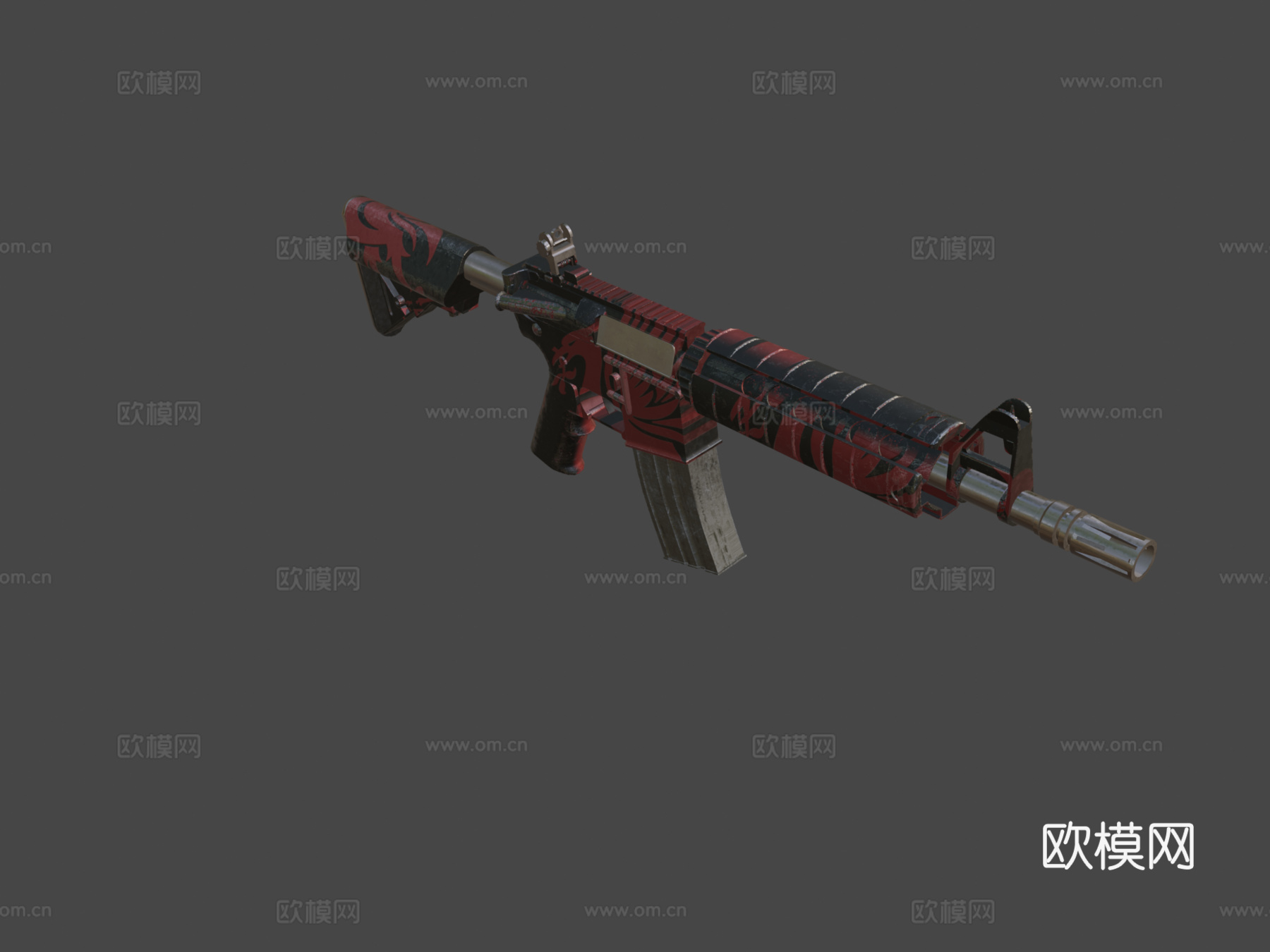 M416步枪模型3d模型