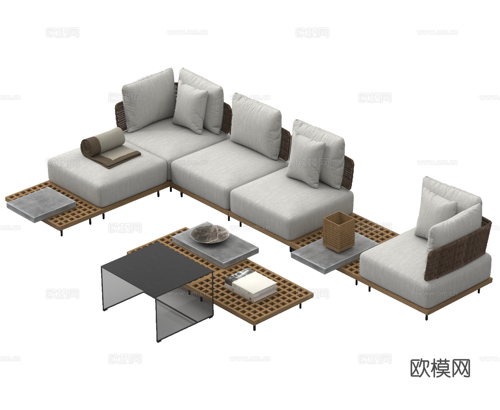 户外沙发 休闲沙发 组合沙发3d模型