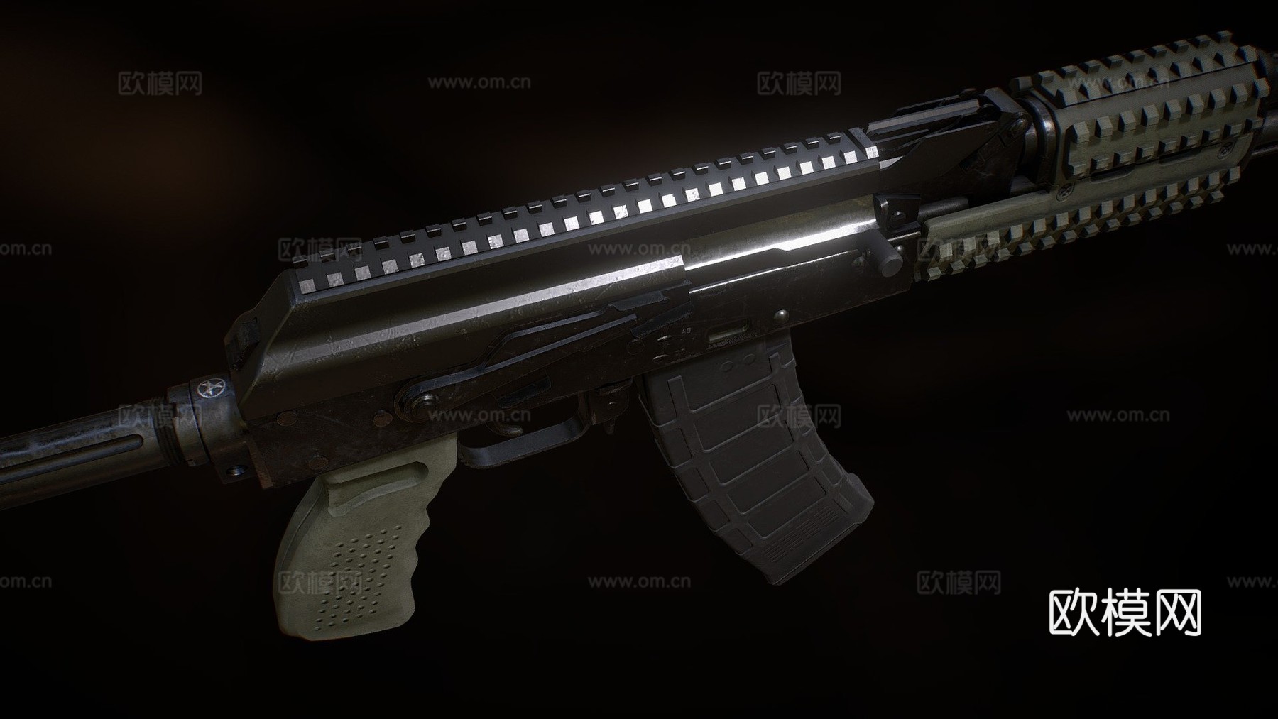 AK74改装版3d模型