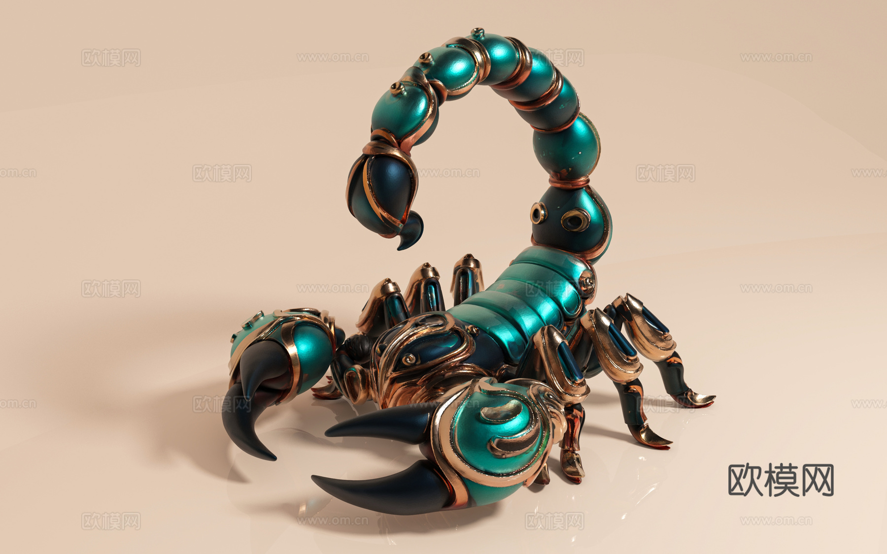 蝎子昆虫爬虫爬宠 摆件饰品 科幻蝎子 艺术创意 雕塑雕像 手3d模型
