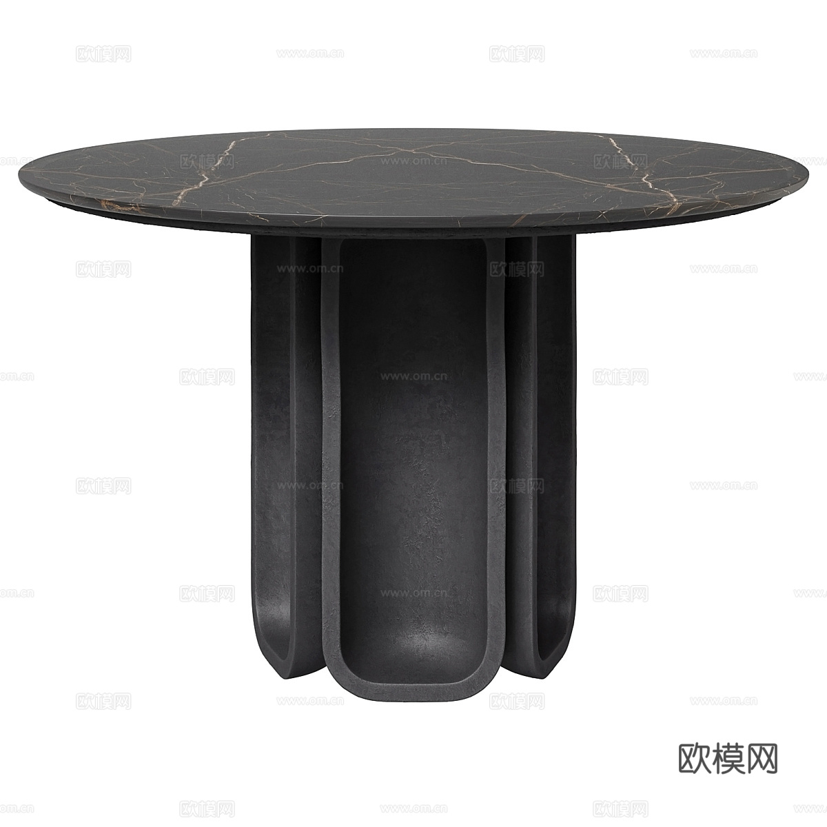 现代意式极简岩板餐桌3d模型