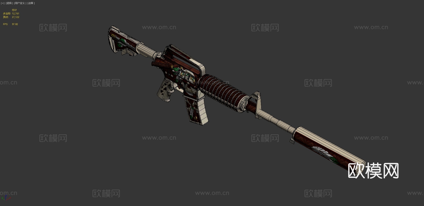 M4A1S-部落3d模型