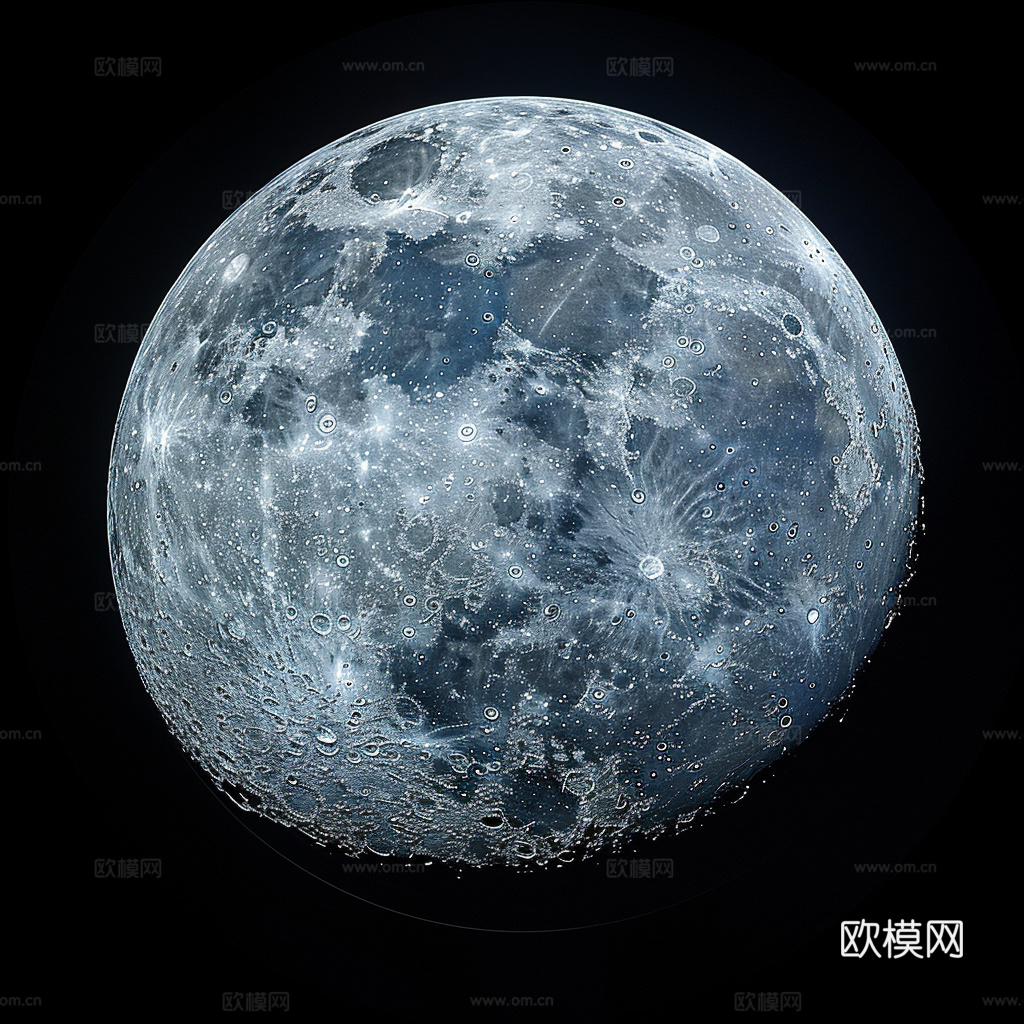 月球灯星球月亮陨石表表面
